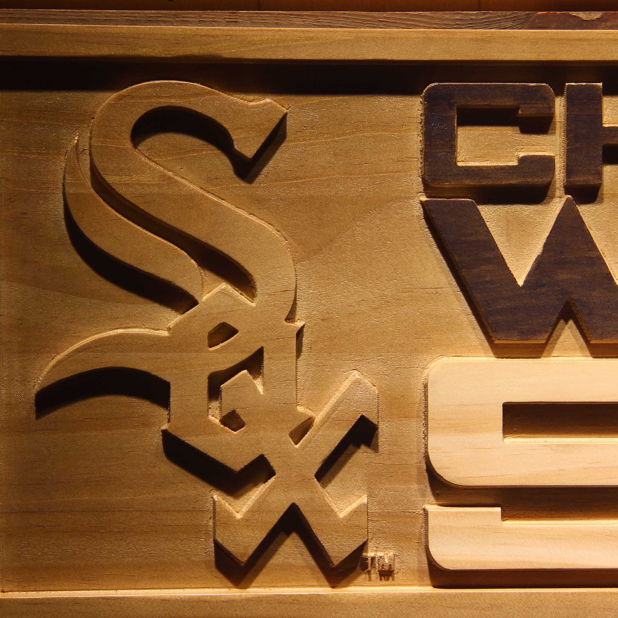 Chicago Cubs 3D Wooden Engrave Sign