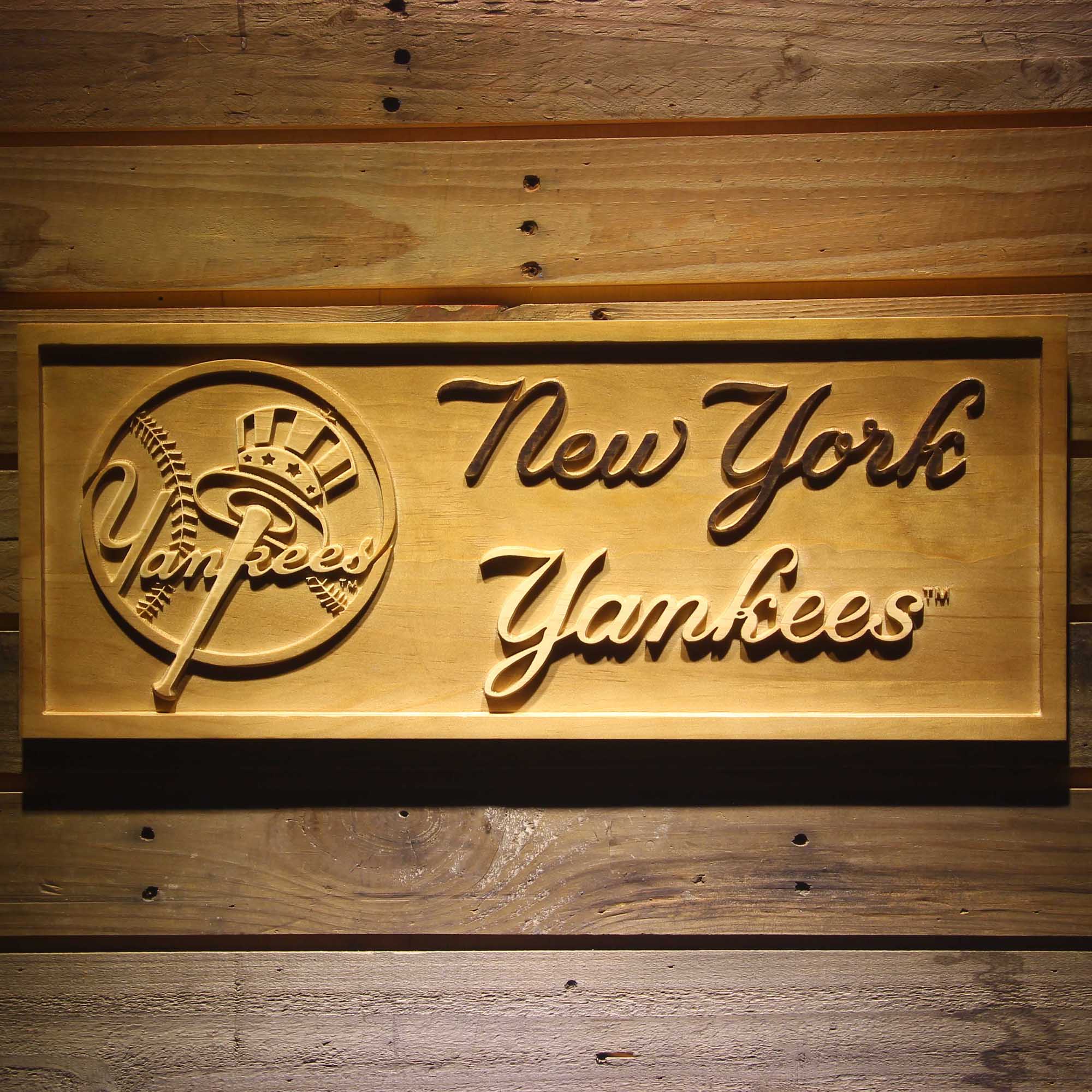 New York Mets 3D Wooden Engrave Sign