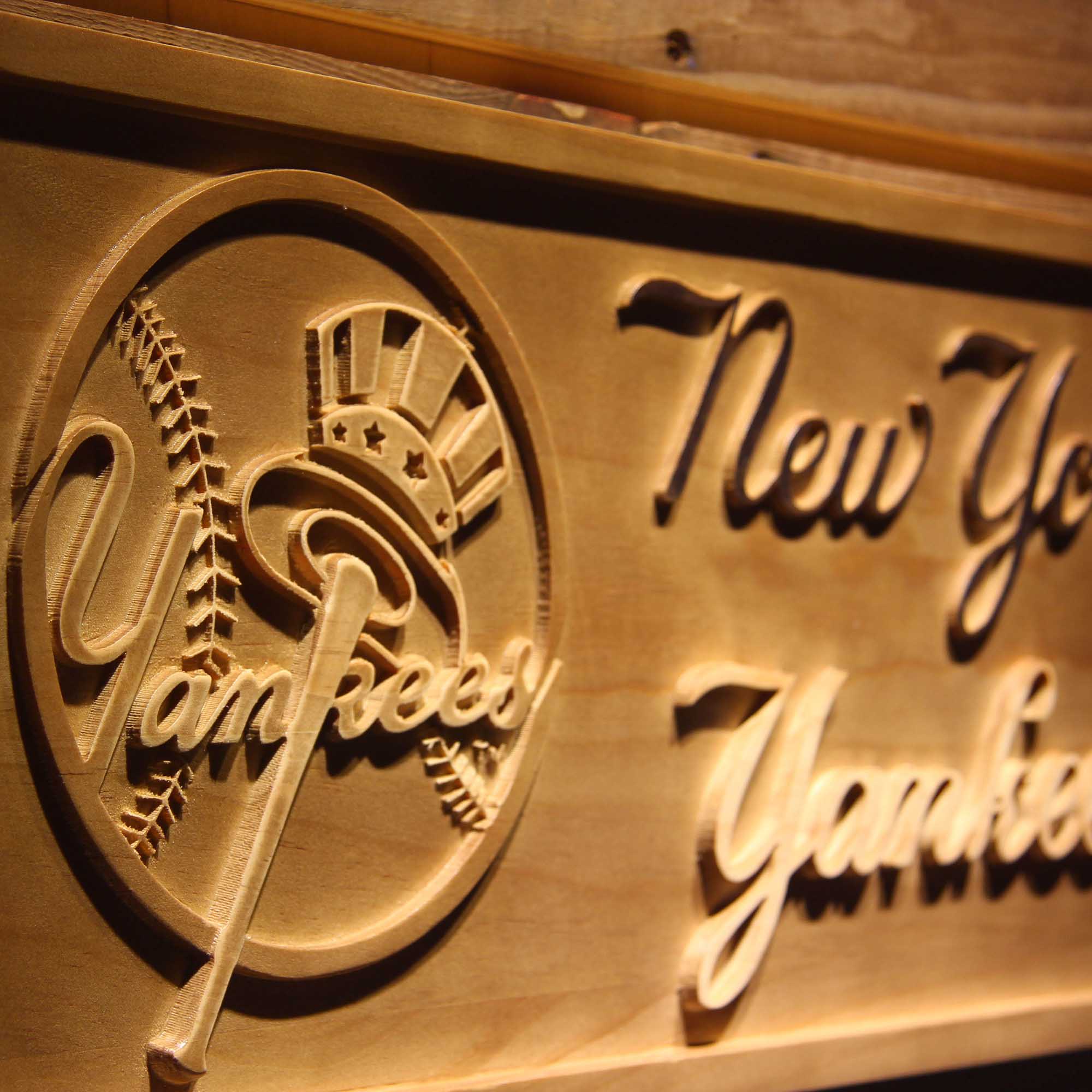 New York Mets 3D Wooden Engrave Sign