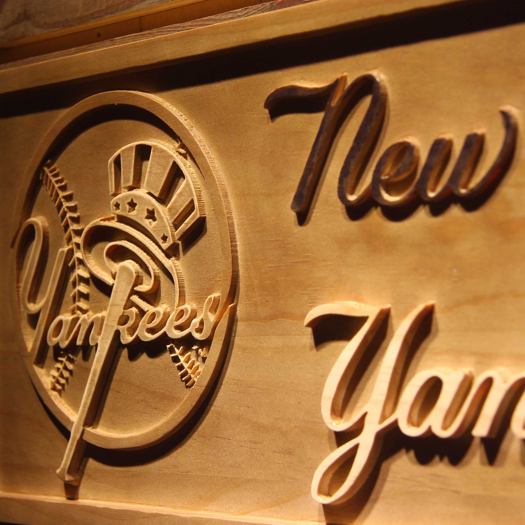 New York Mets 3D Wooden Engrave Sign