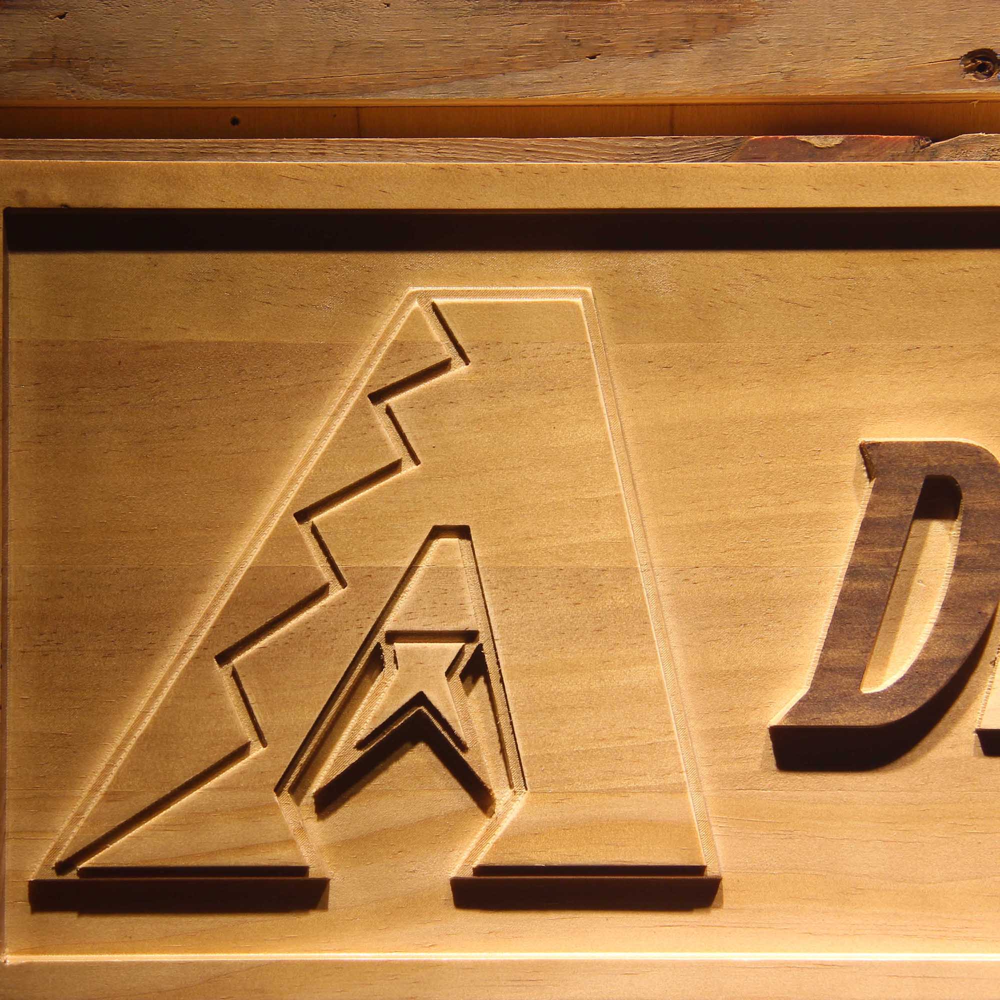 Arizona Diamondbacks 3D Wooden Engrave Sign