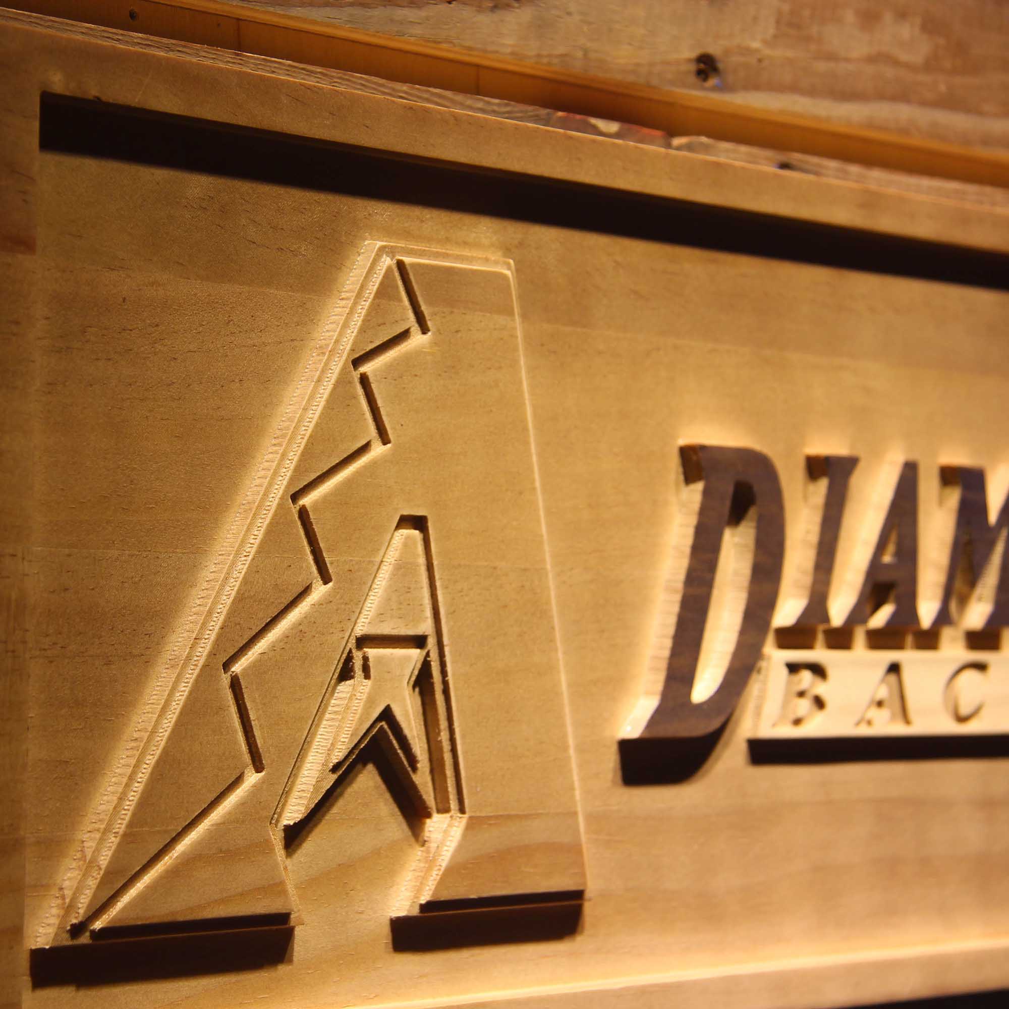 Arizona Diamondbacks 3D Wooden Engrave Sign