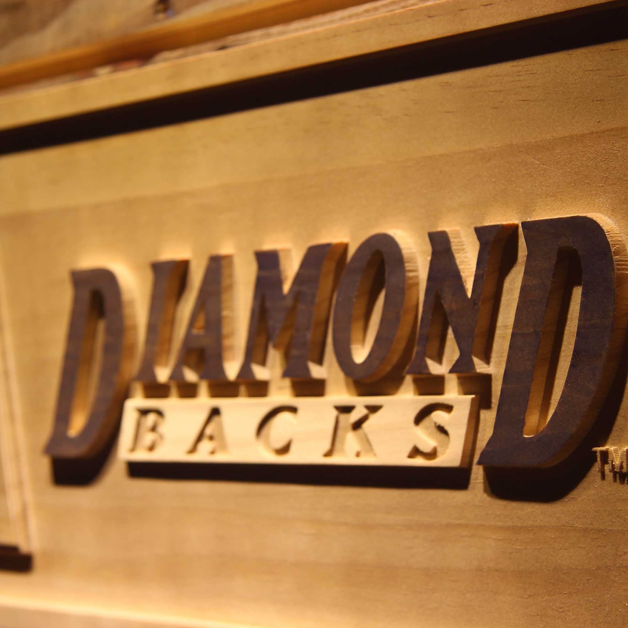 Arizona Diamondbacks 3D Wooden Engrave Sign