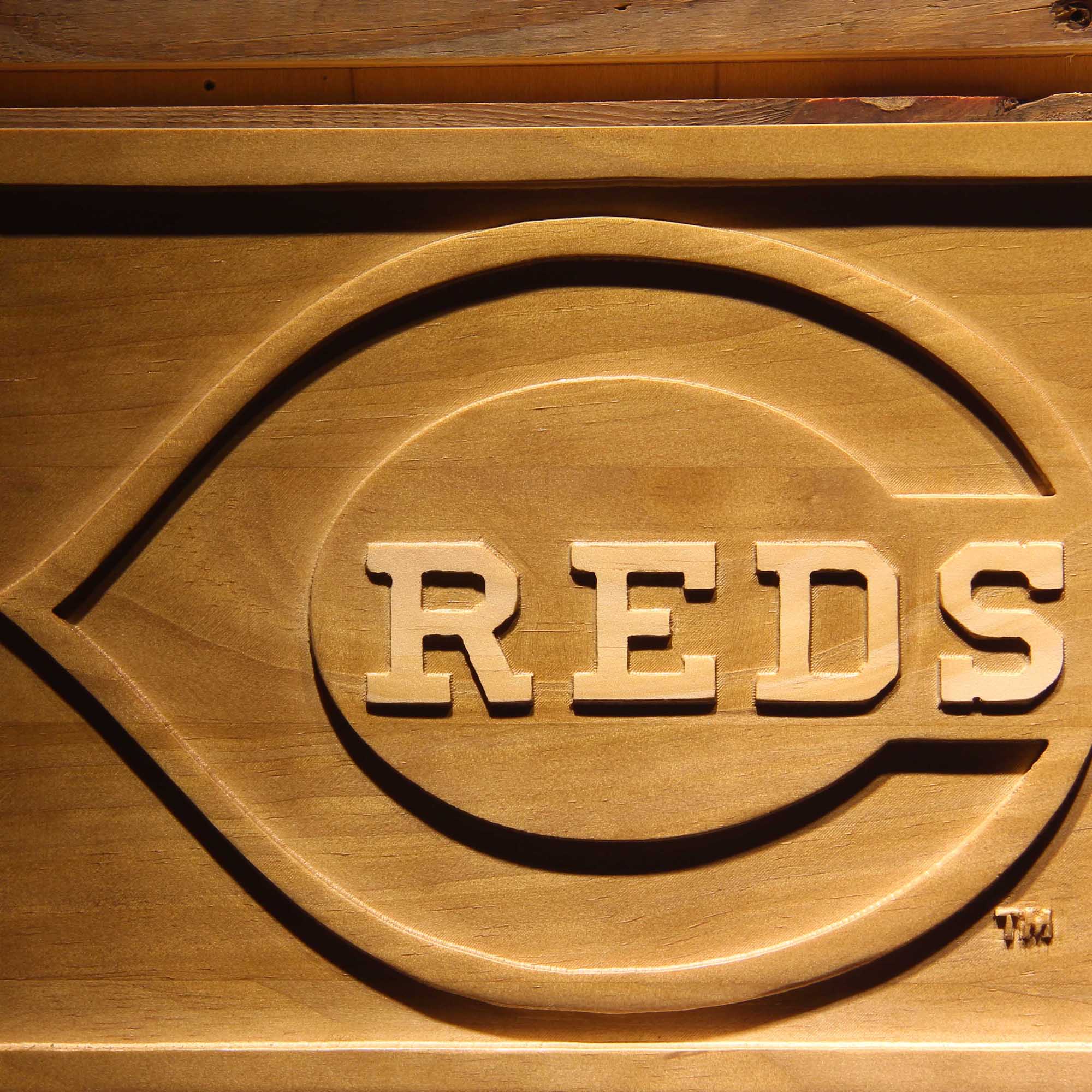 Cincinnati Reds 3D Wooden Engrave Sign