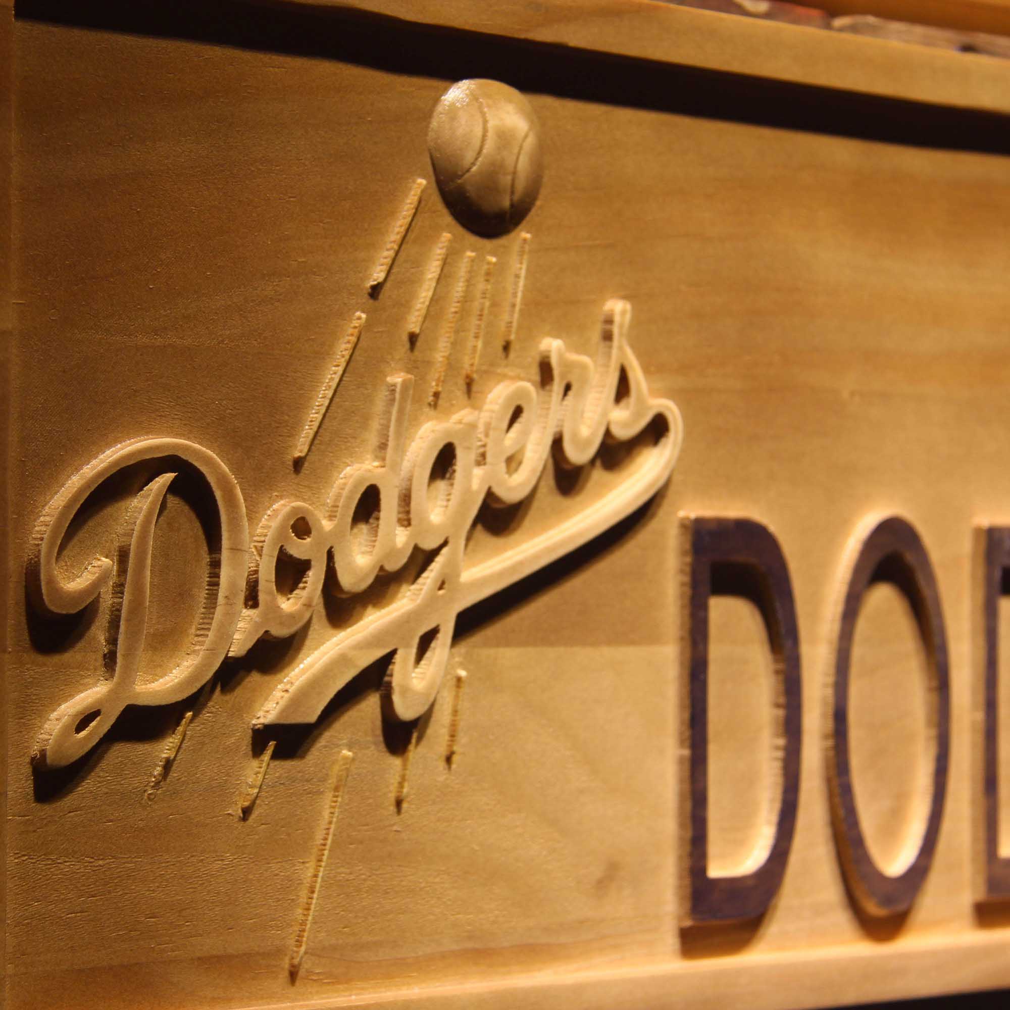 Los Angeles Dodgers 3D Wooden Engrave Sign