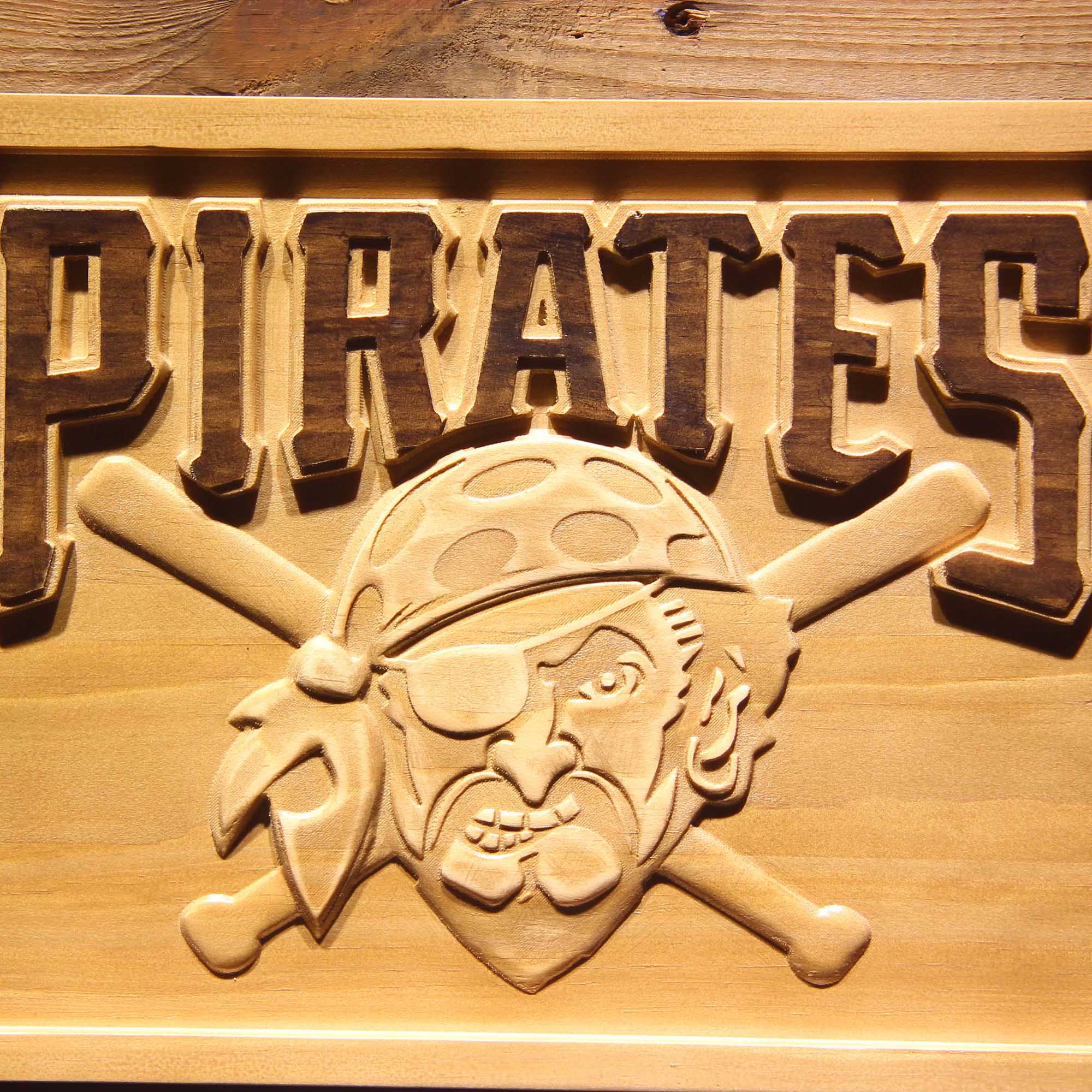 Pittsburgh Pirates 3D Wooden Engrave Sign