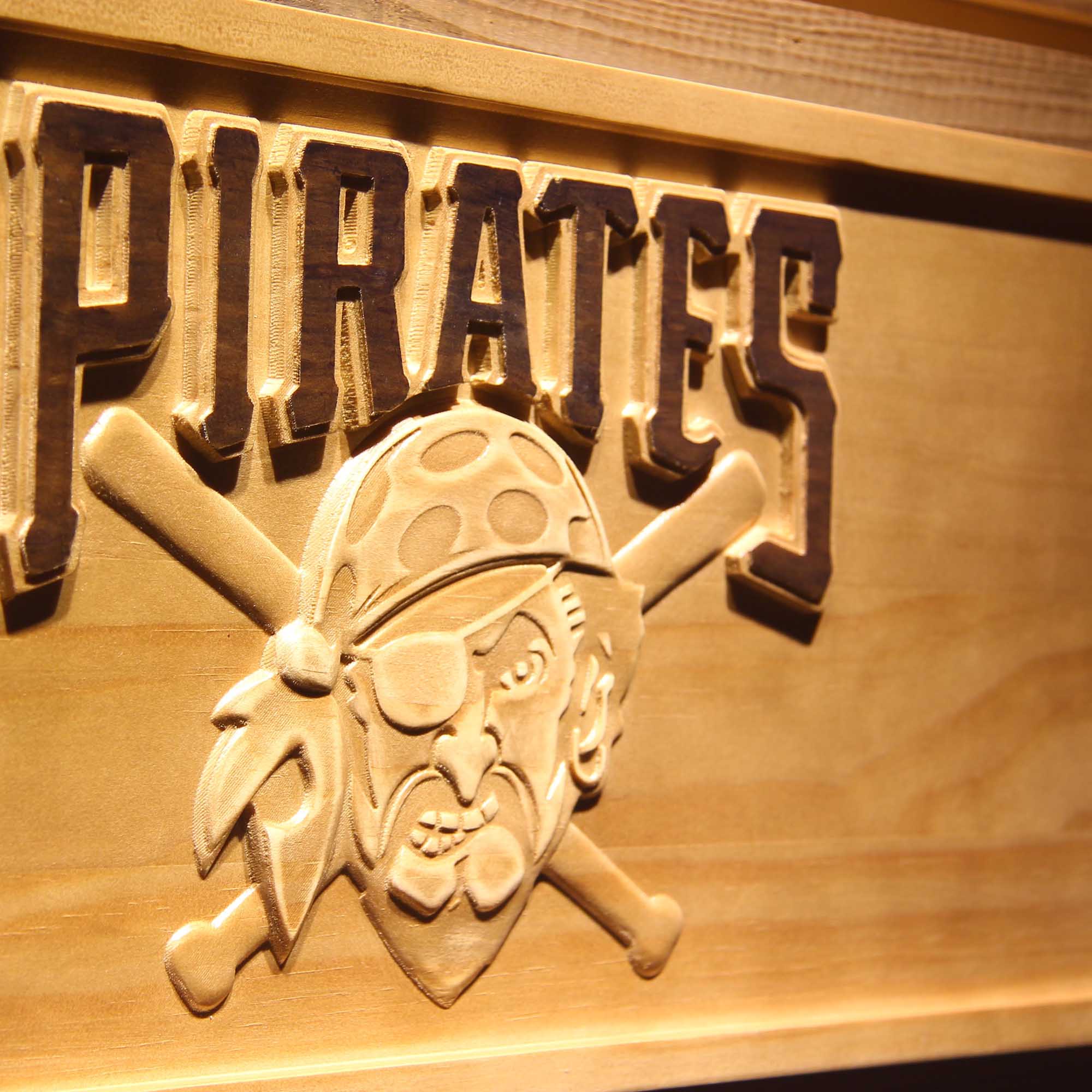 Pittsburgh Pirates 3D Wooden Engrave Sign