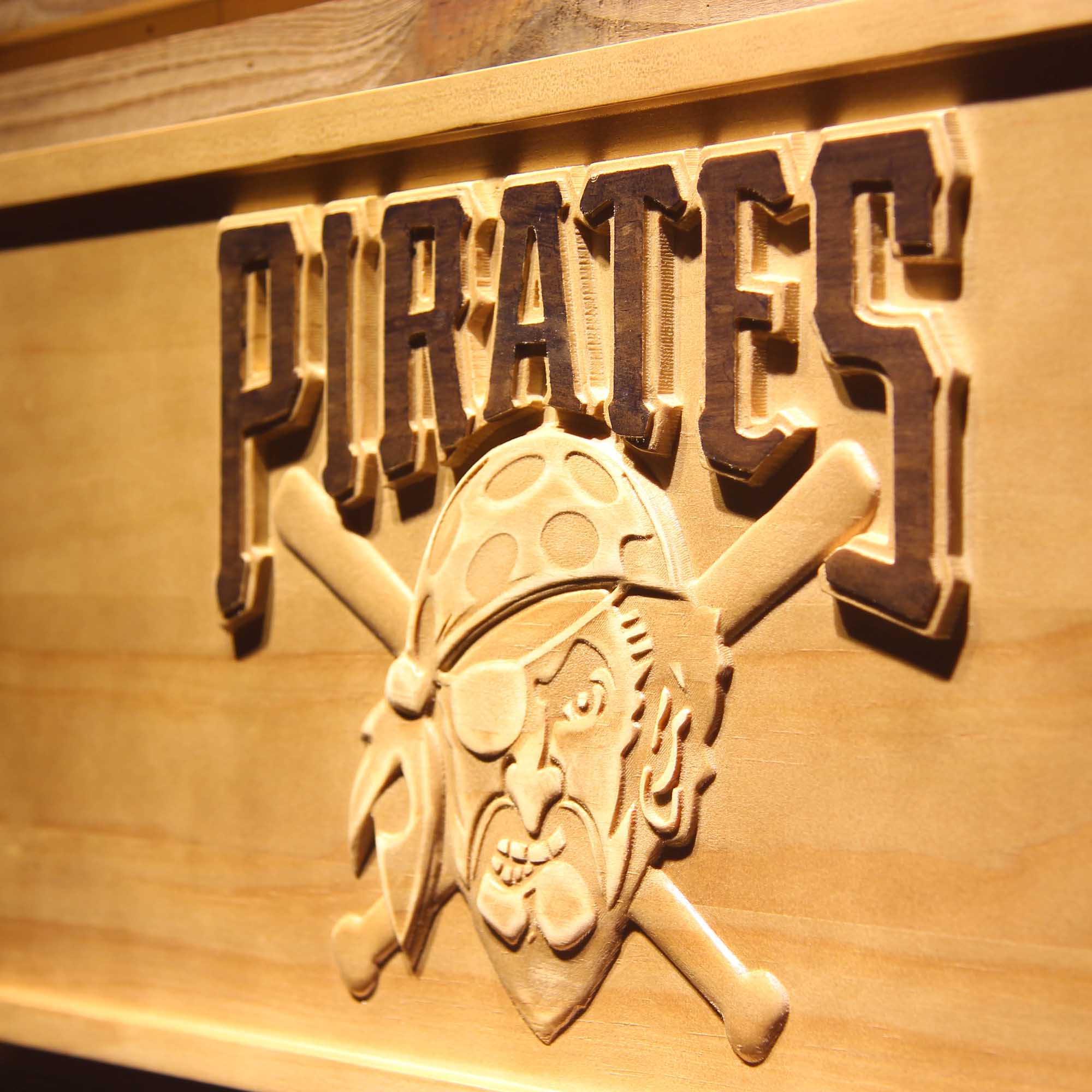 Pittsburgh Pirates 3D Wooden Engrave Sign