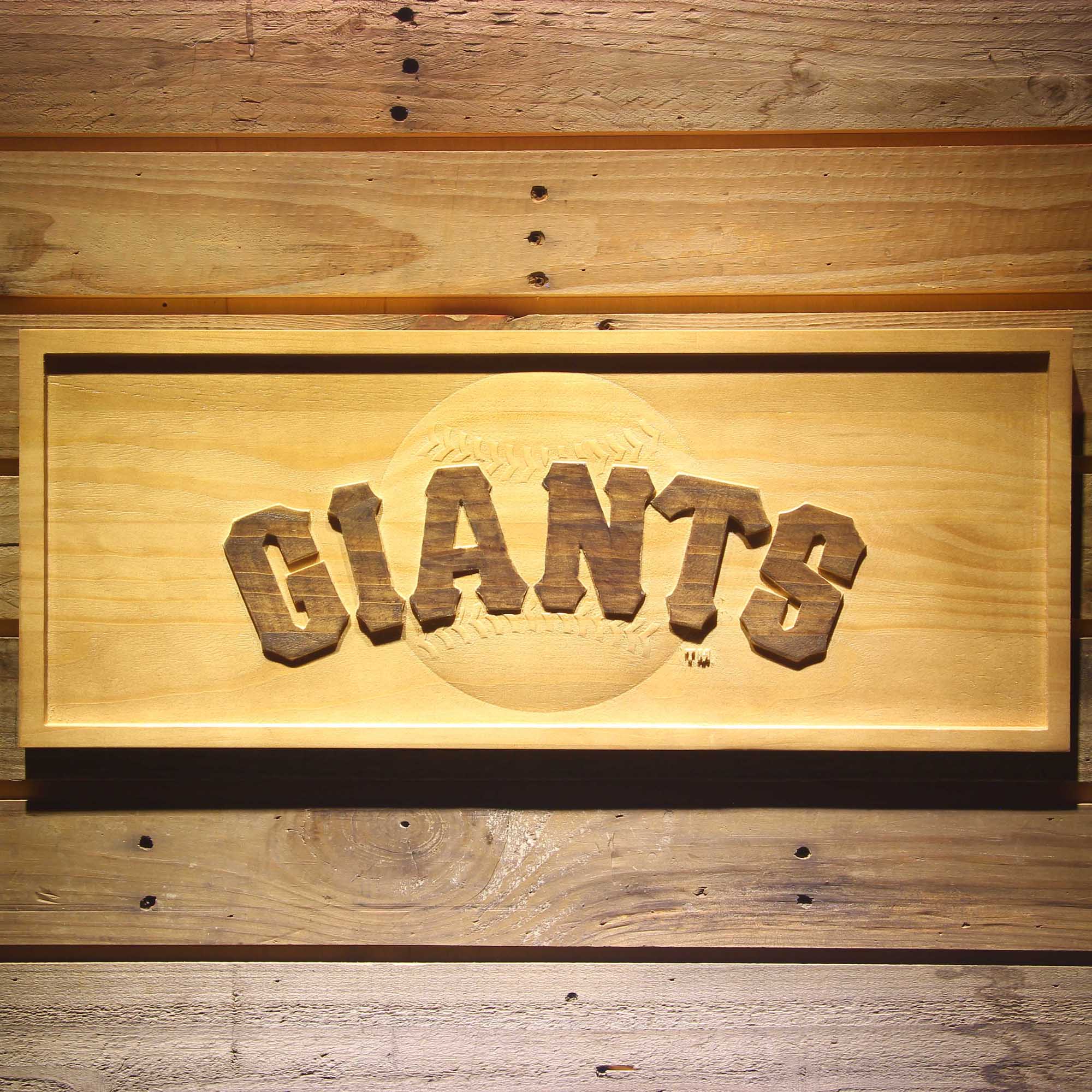 San Francisco Giants 3D Wooden Engrave Sign