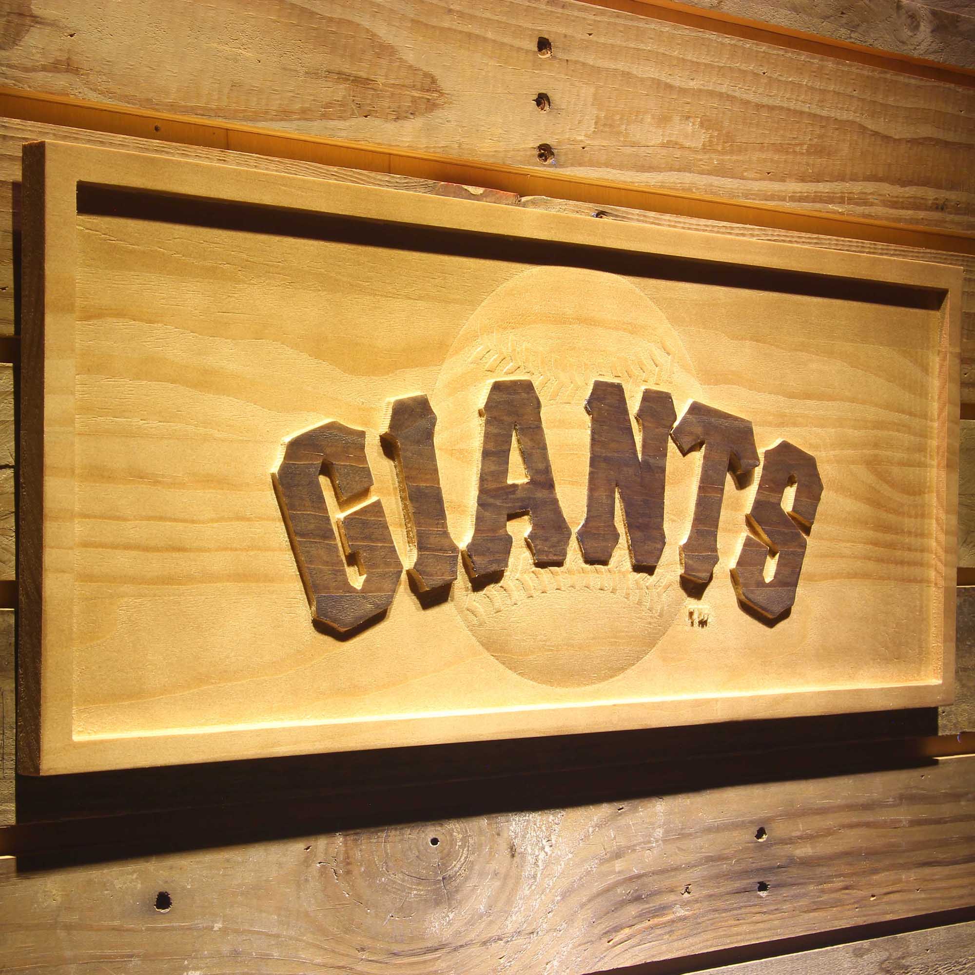 San Francisco Giants 3D Wooden Engrave Sign