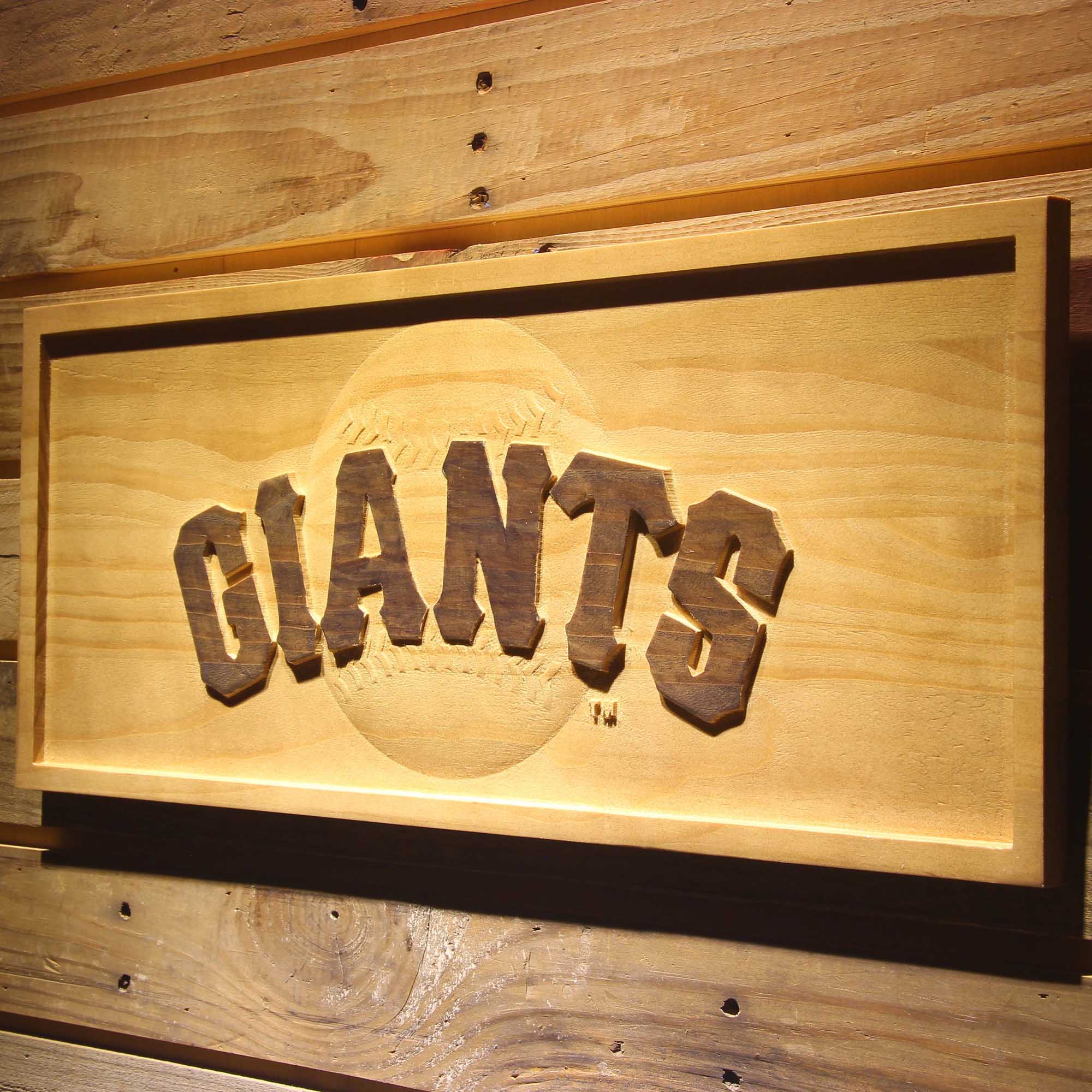 San Francisco Giants 3D Wooden Engrave Sign