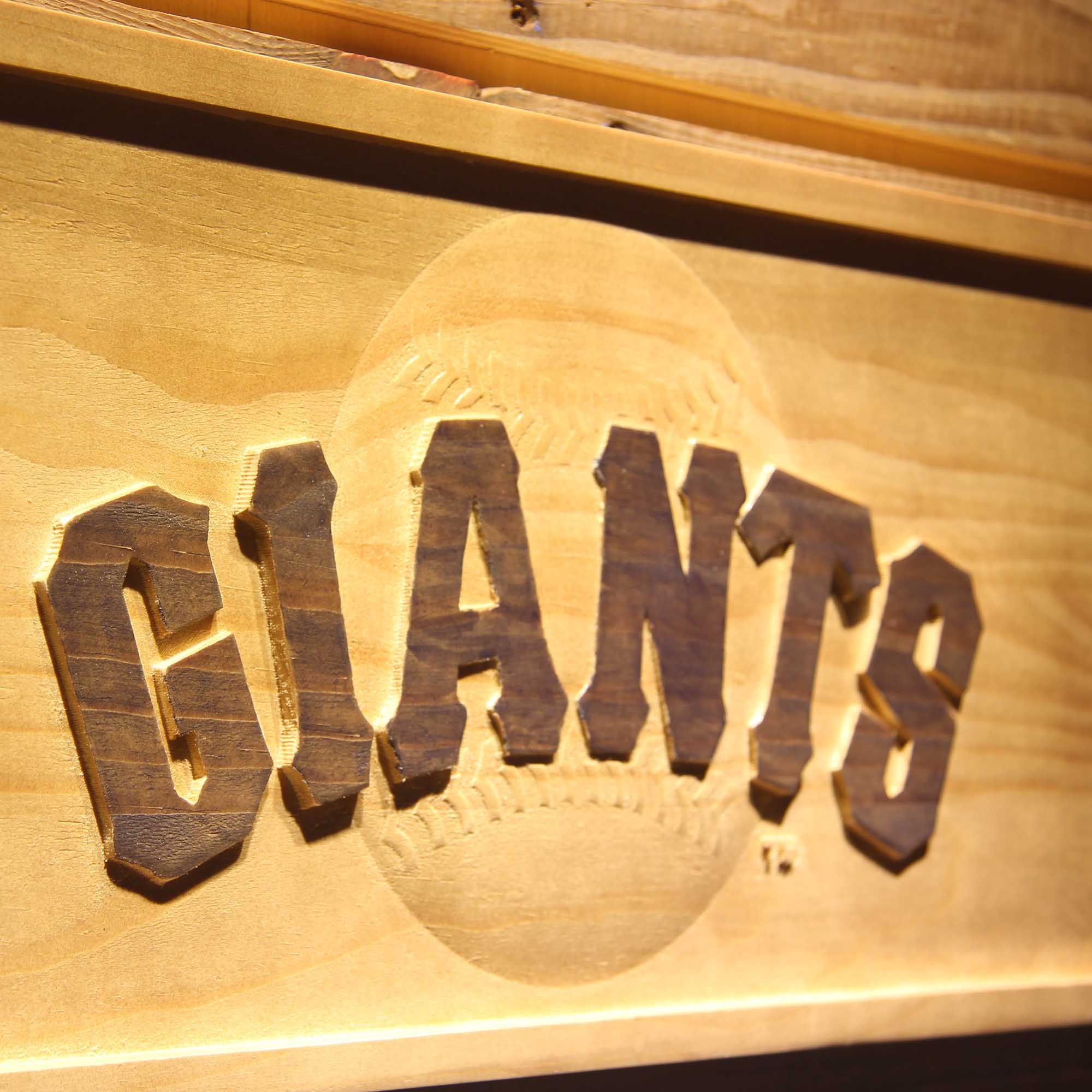 San Francisco Giants 3D Wooden Engrave Sign