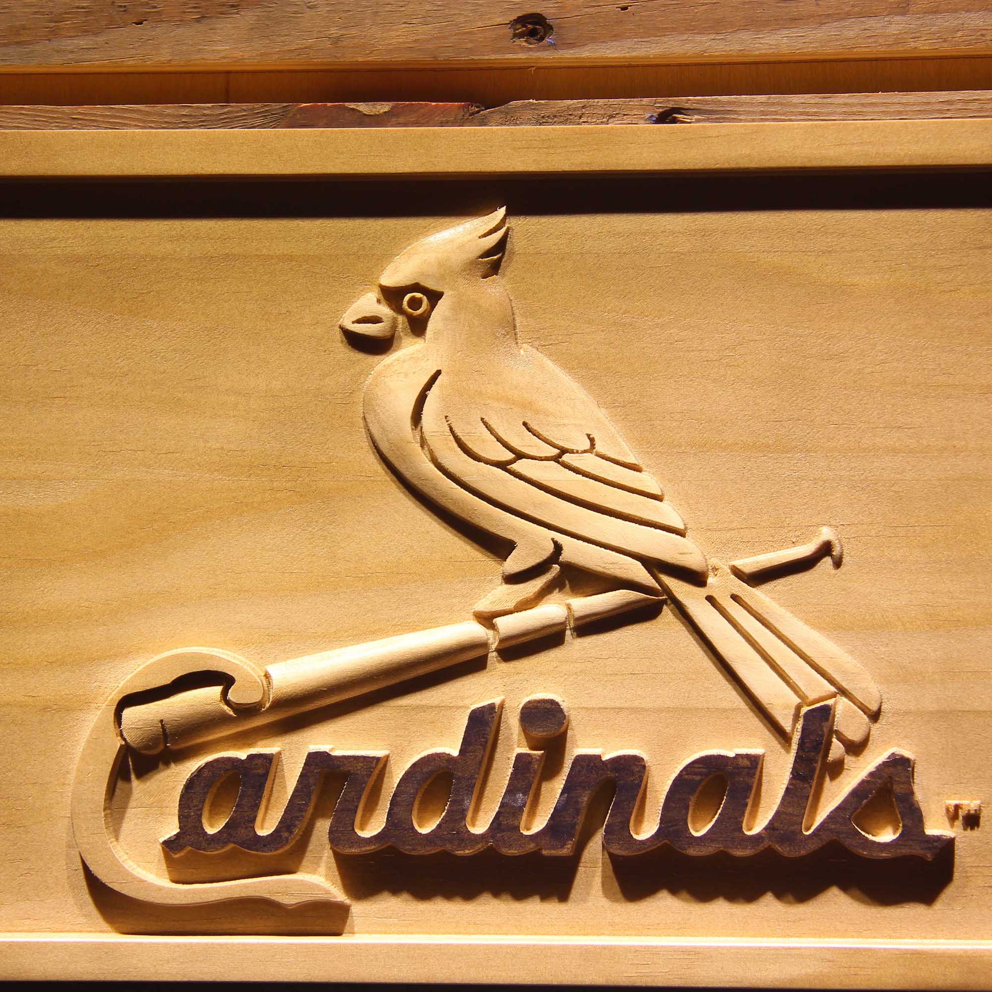 St. Louis Cardinals 3D Wooden Engrave Sign