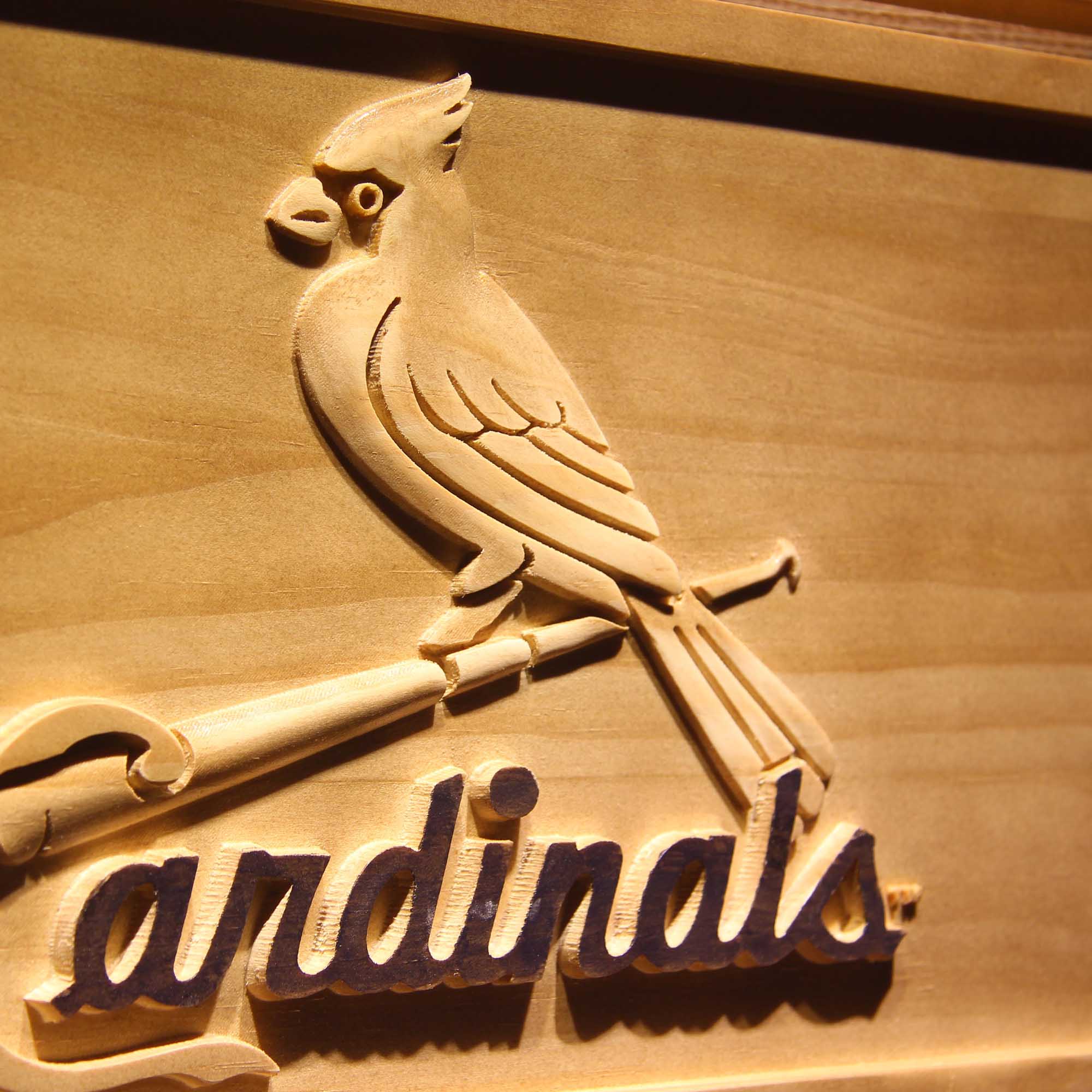St. Louis Cardinals 3D Wooden Engrave Sign