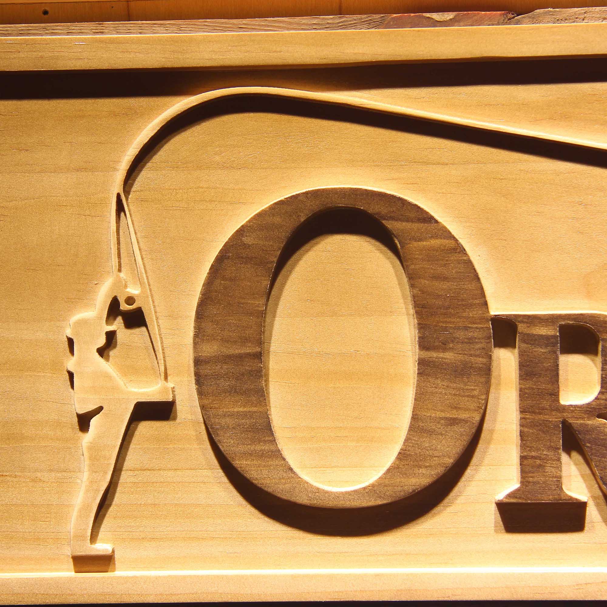 Orvis Fishing 3D Wooden Engrave Sign