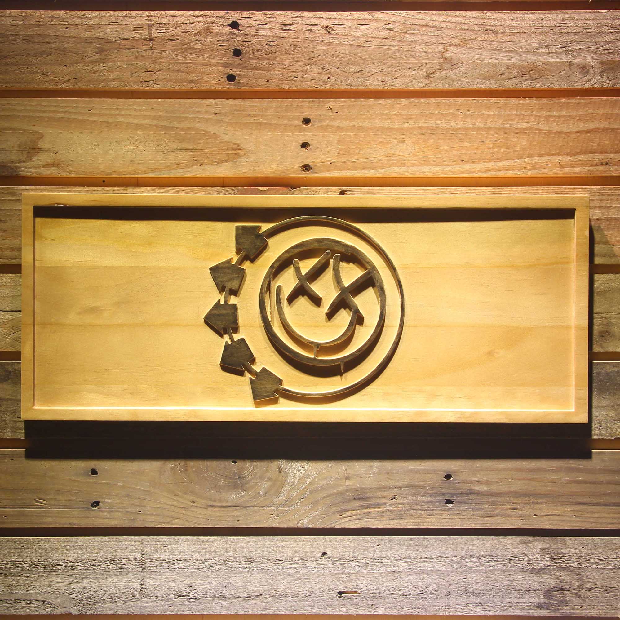 Blink 182 3D Wooden Engrave Sign