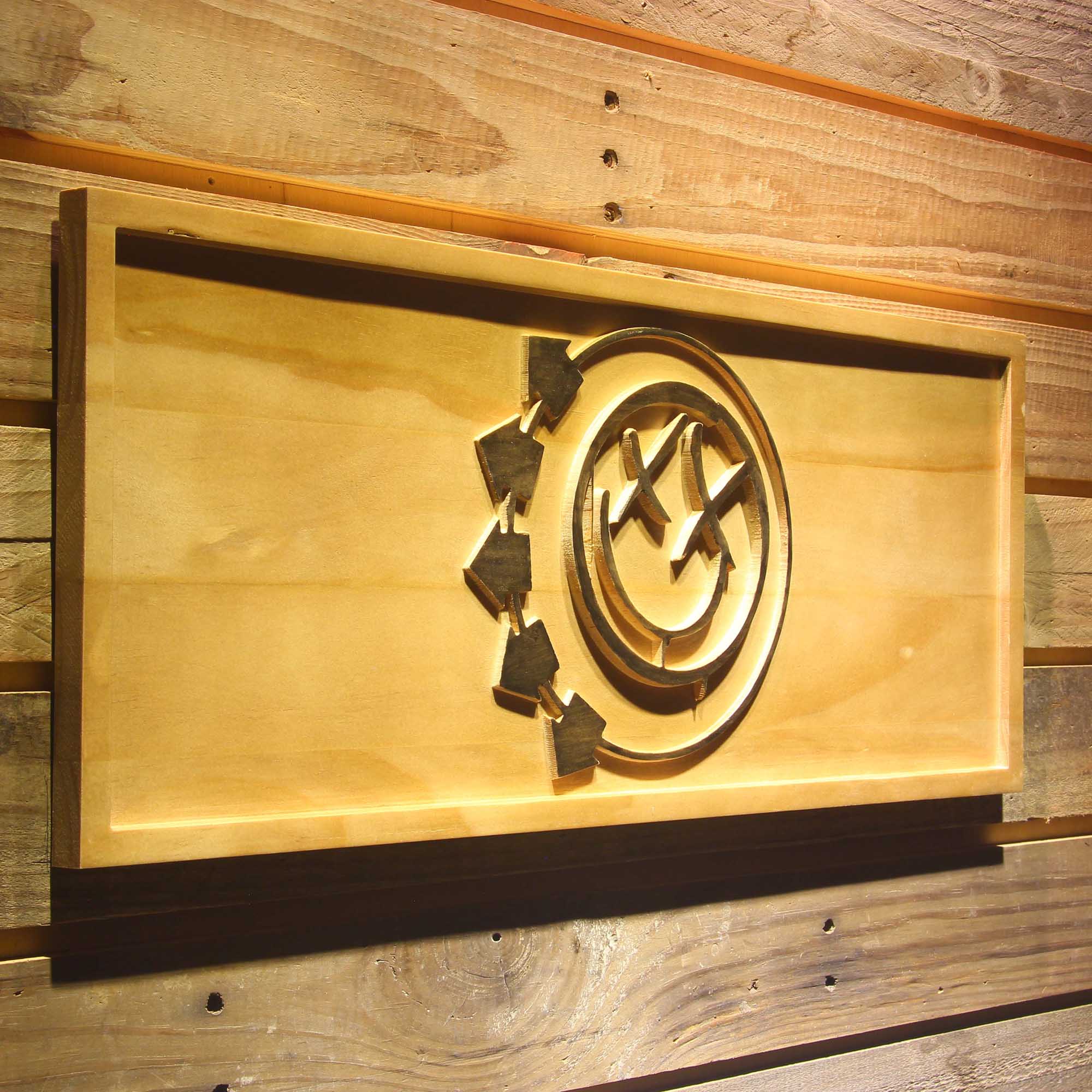 Blink 182 3D Wooden Engrave Sign