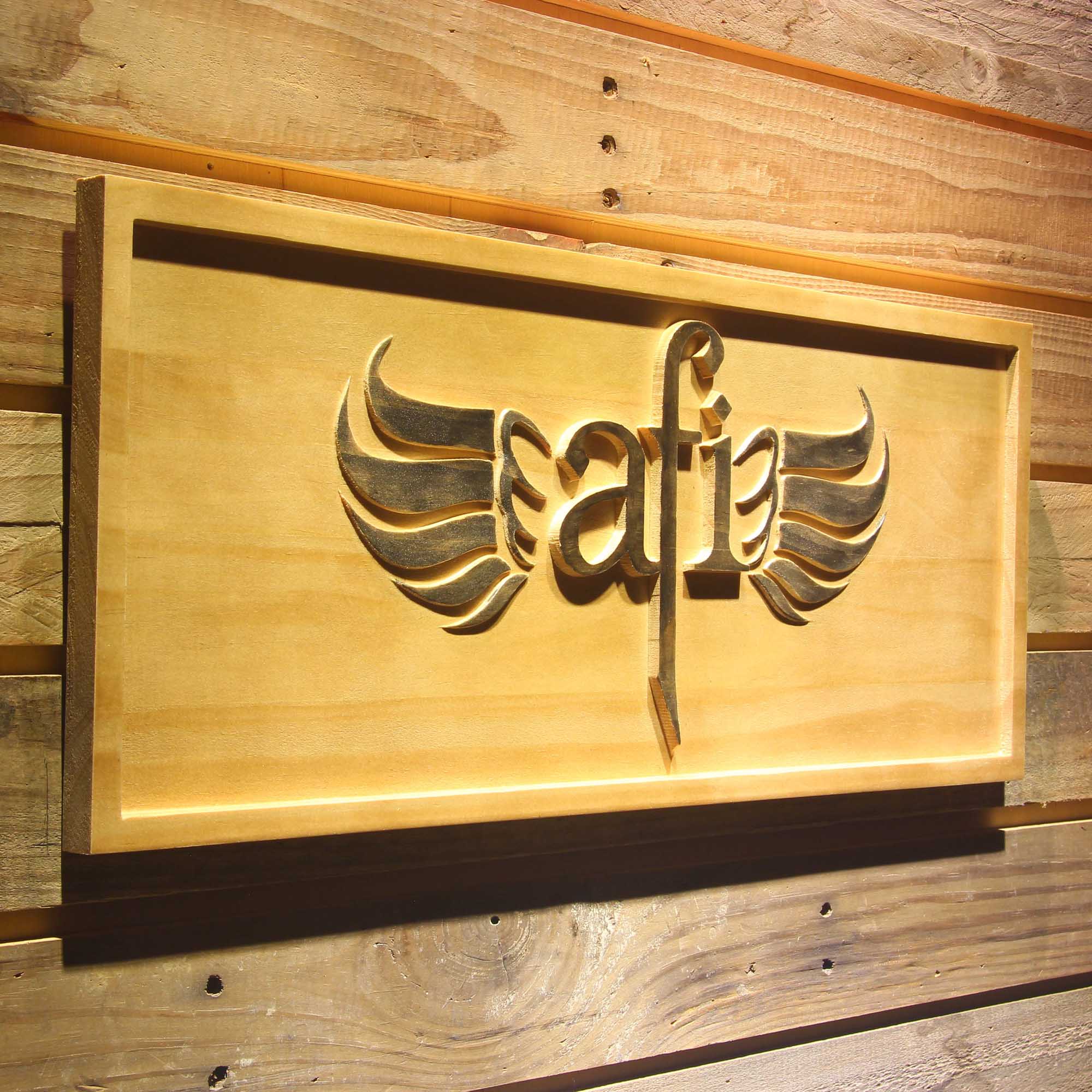 AFI 3D Wooden Engrave Sign