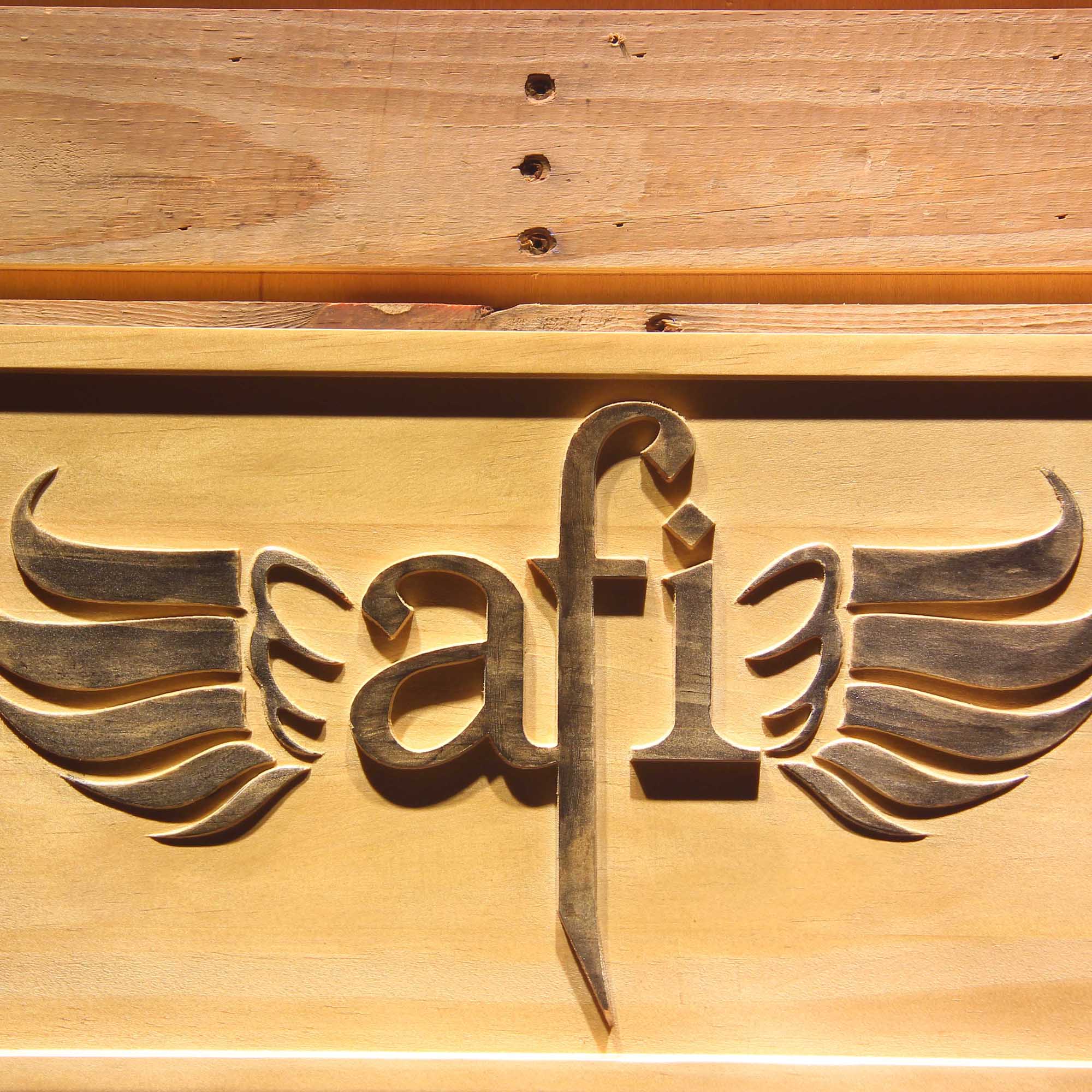 AFI 3D Wooden Engrave Sign