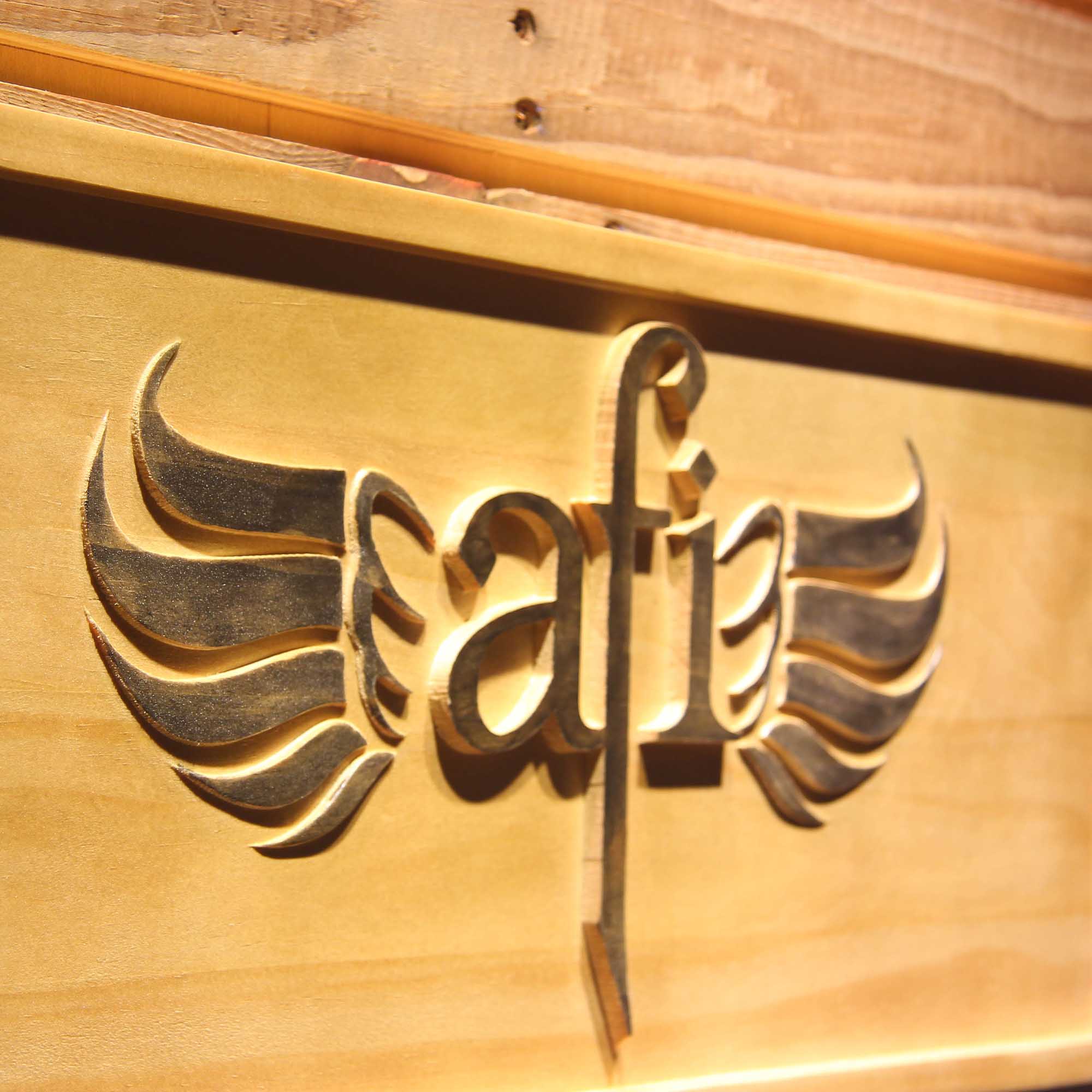 AFI 3D Wooden Engrave Sign