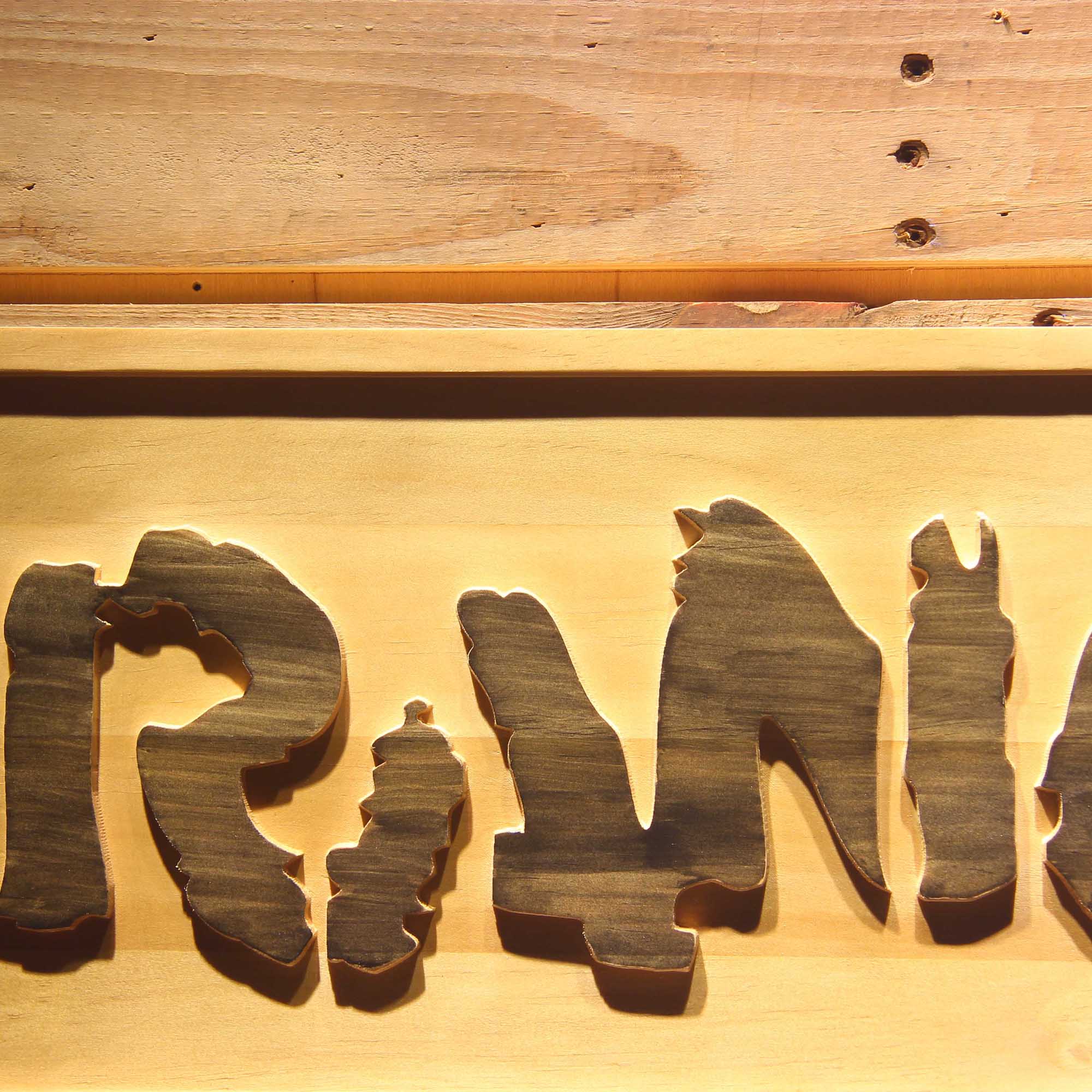 Rancid 3D Wooden Engrave Sign