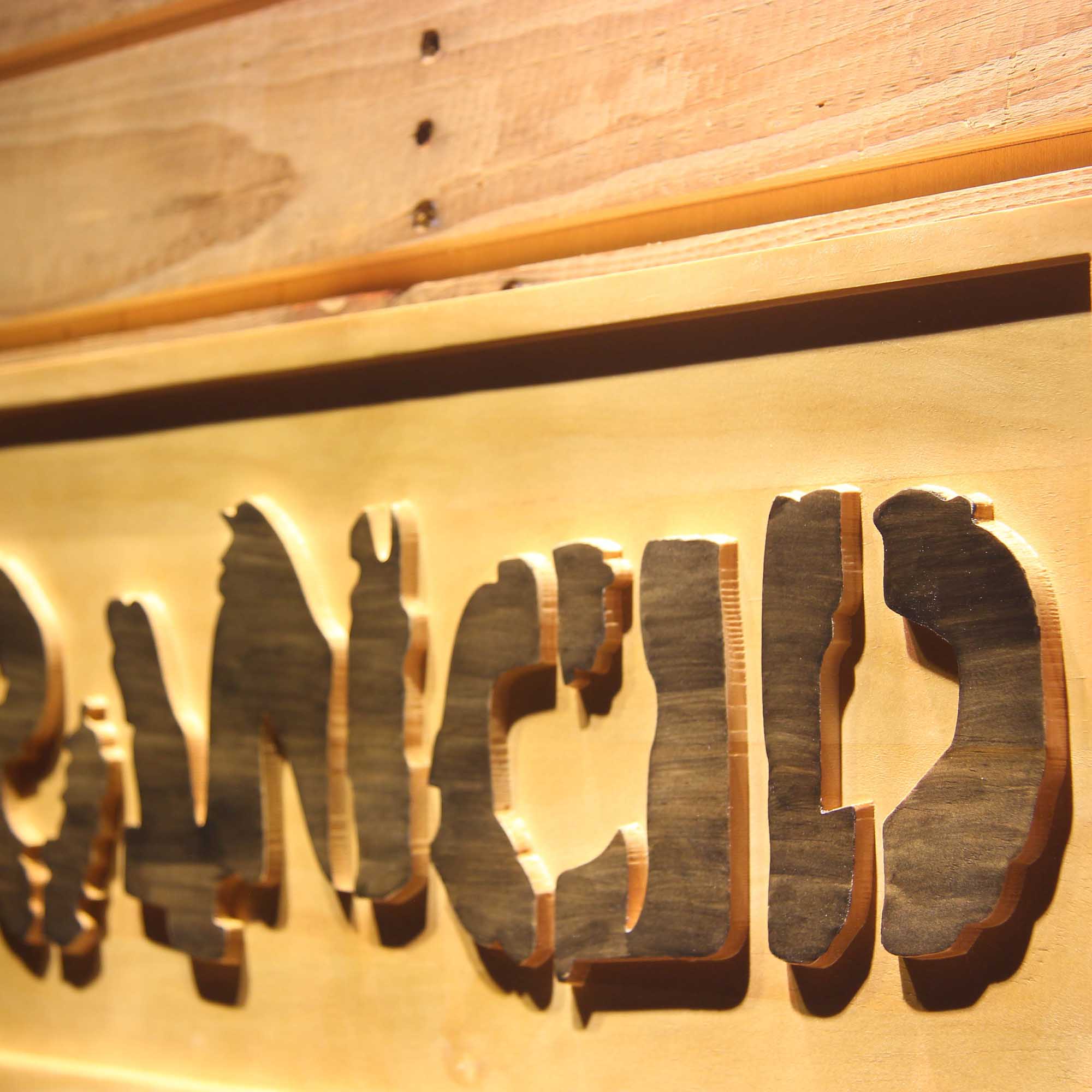 Rancid 3D Wooden Engrave Sign