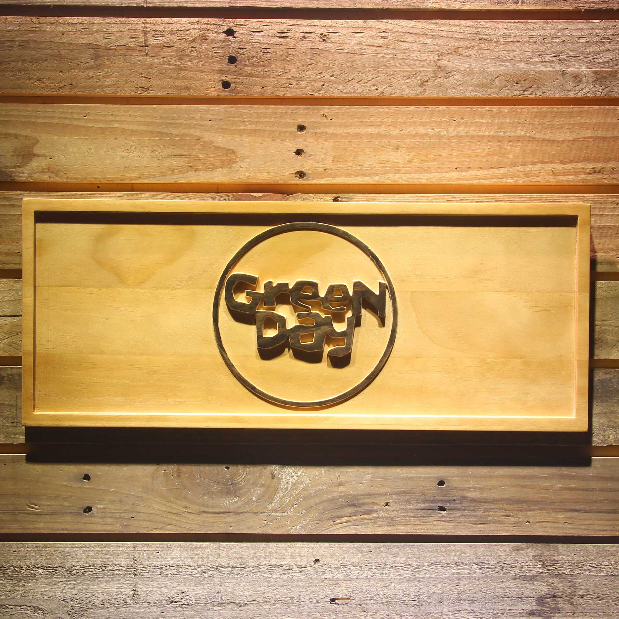 Green Day Kerplunk 3D Wooden Engrave Sign