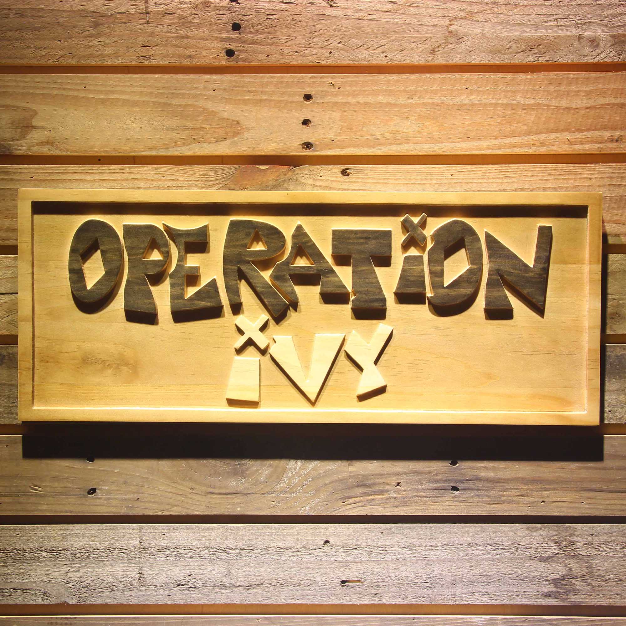 Operation Ivy 3D Wooden Engrave Sign