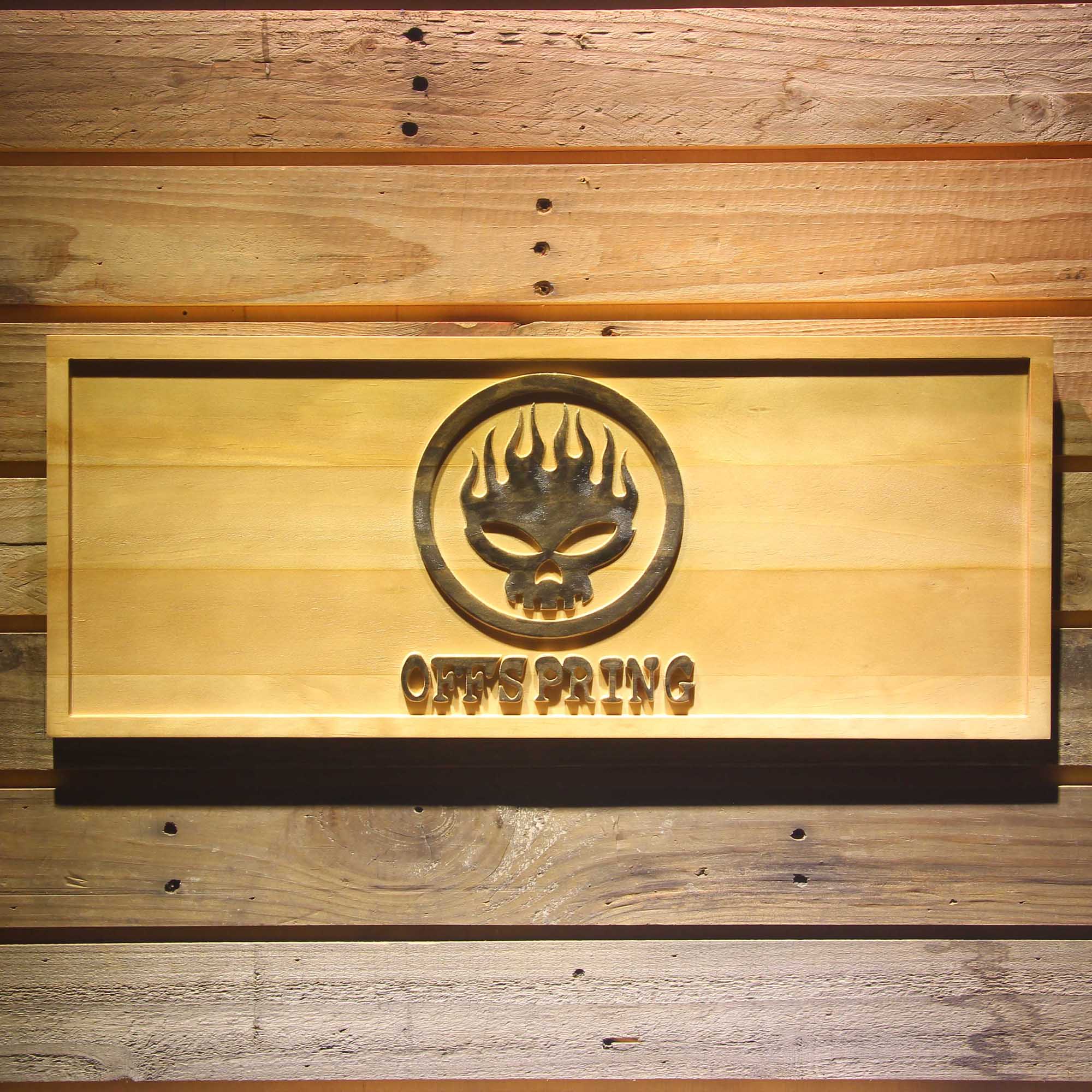 The Offspring 3D Wooden Engrave Sign