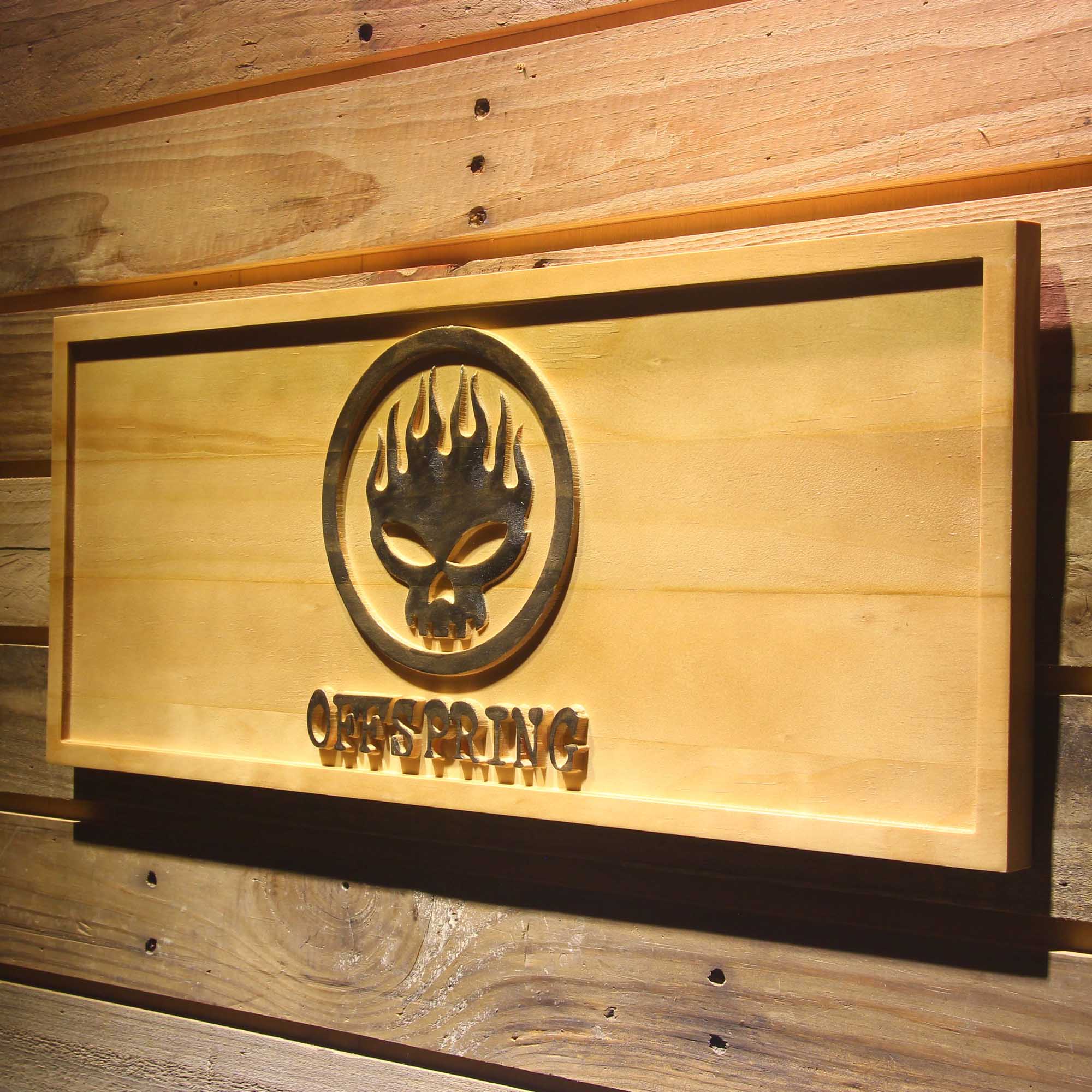 The Offspring 3D Wooden Engrave Sign