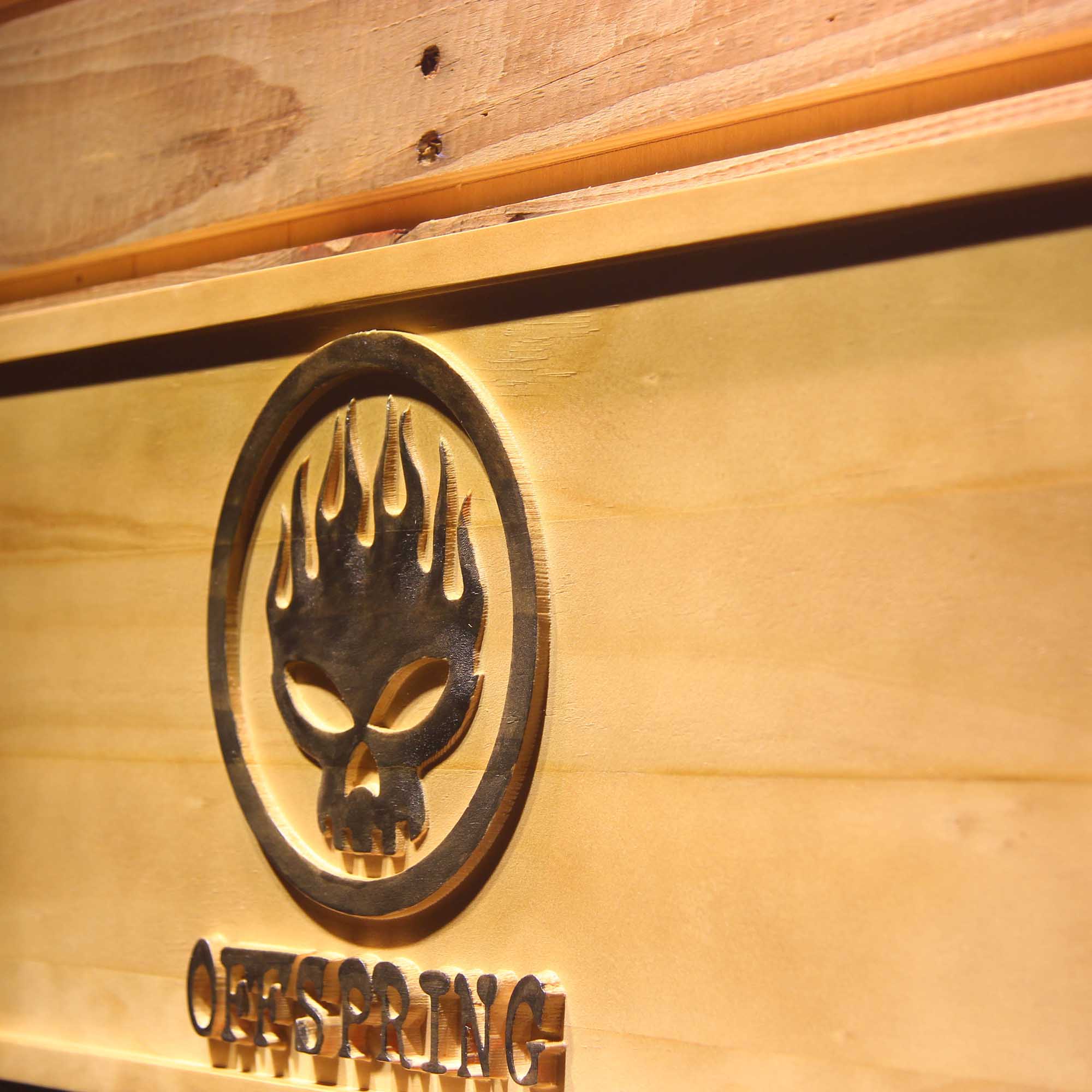 The Offspring 3D Wooden Engrave Sign