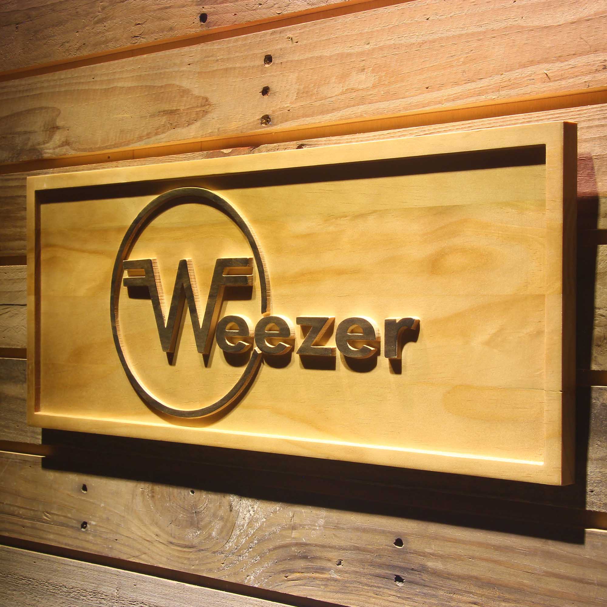 Weezer 3D Wooden Engrave Sign