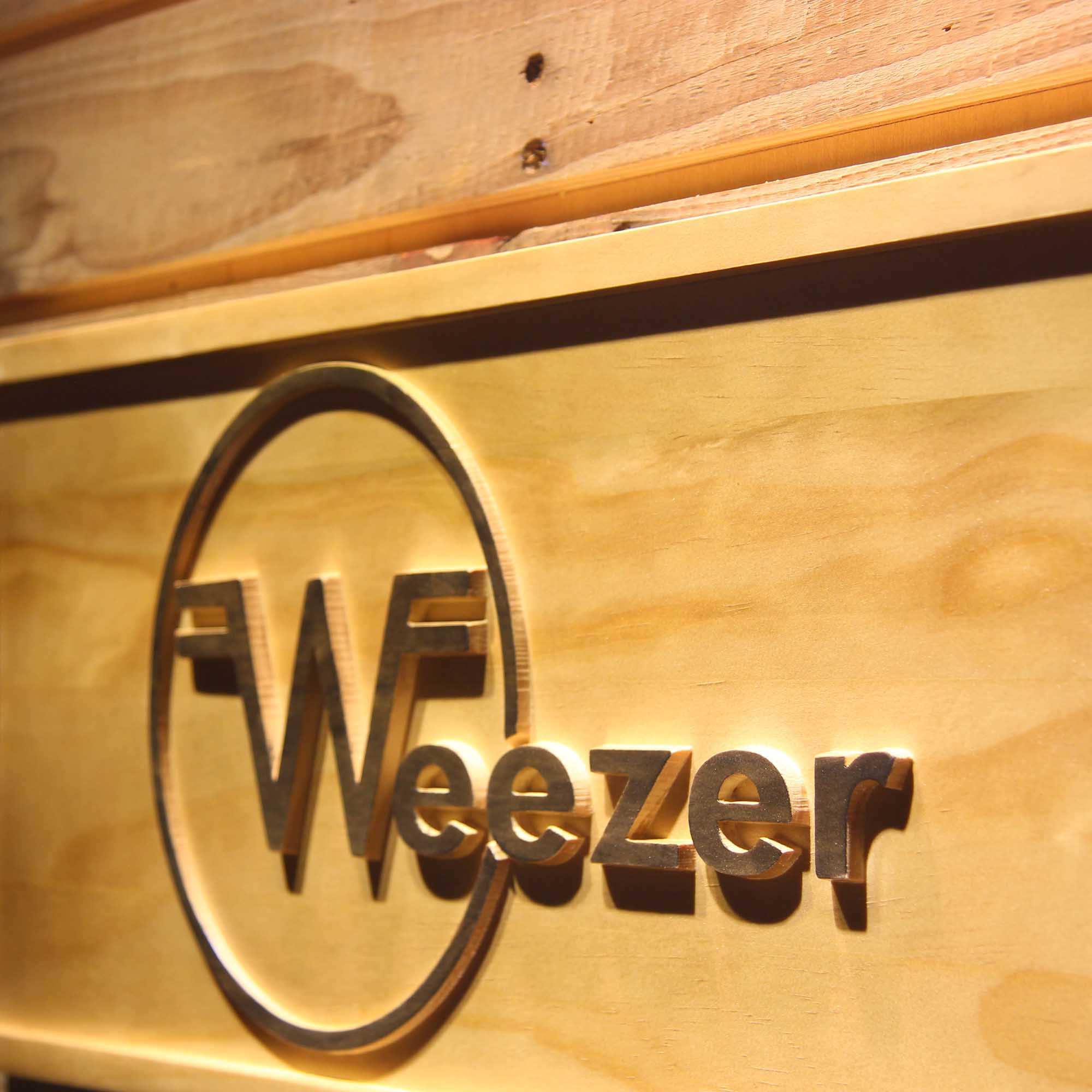 Weezer 3D Wooden Engrave Sign