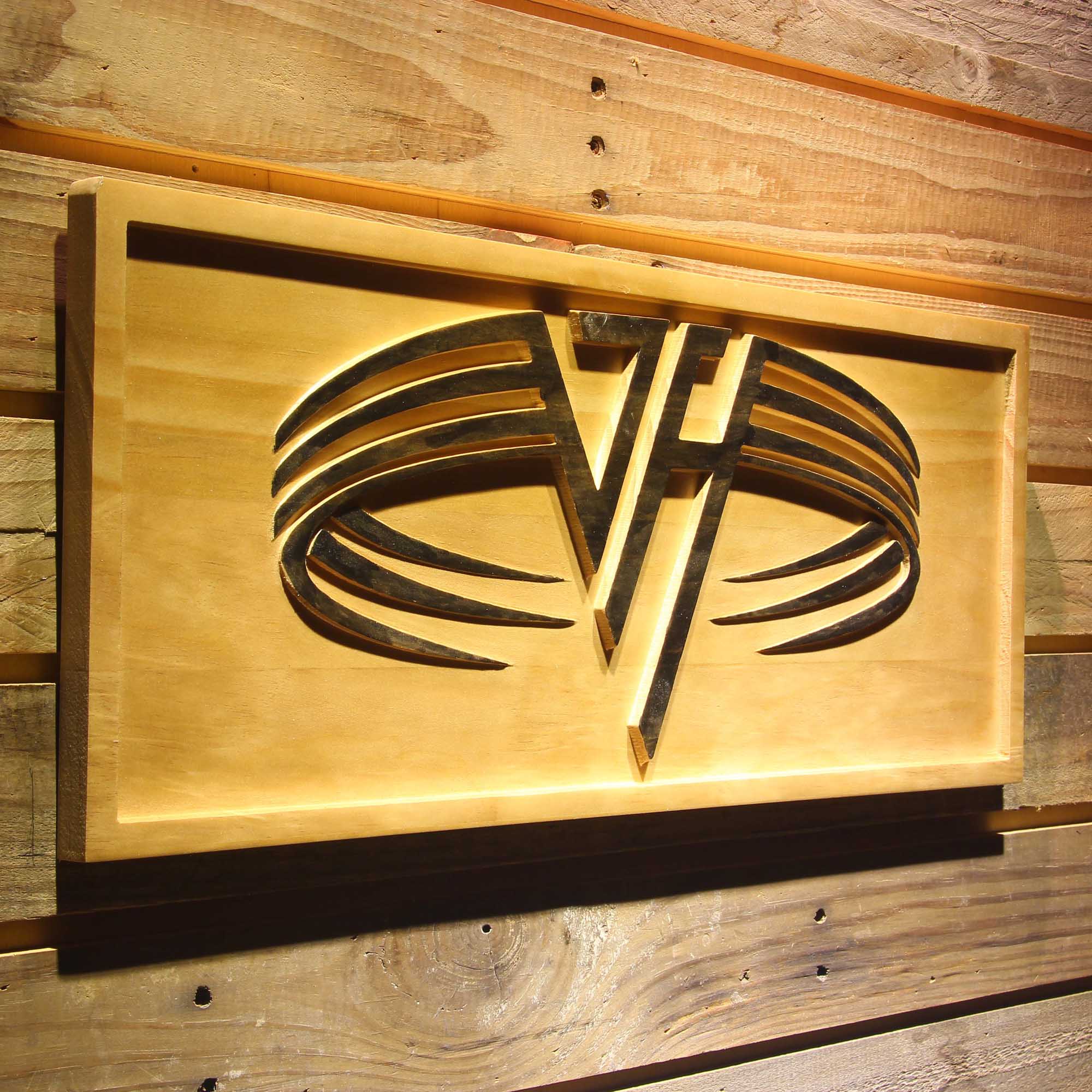 Van Halen 3D Wooden Engrave Sign