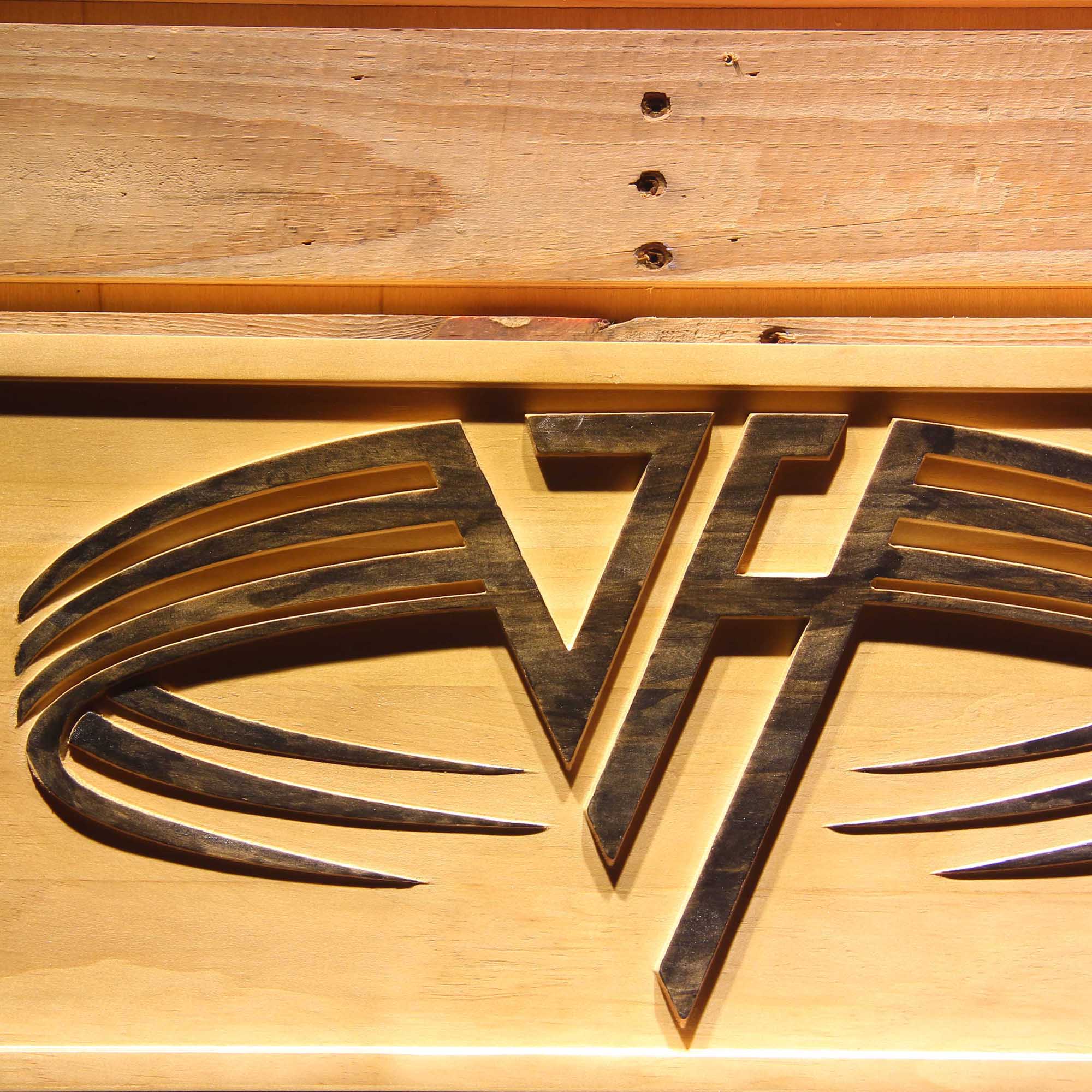 Van Halen 3D Wooden Engrave Sign