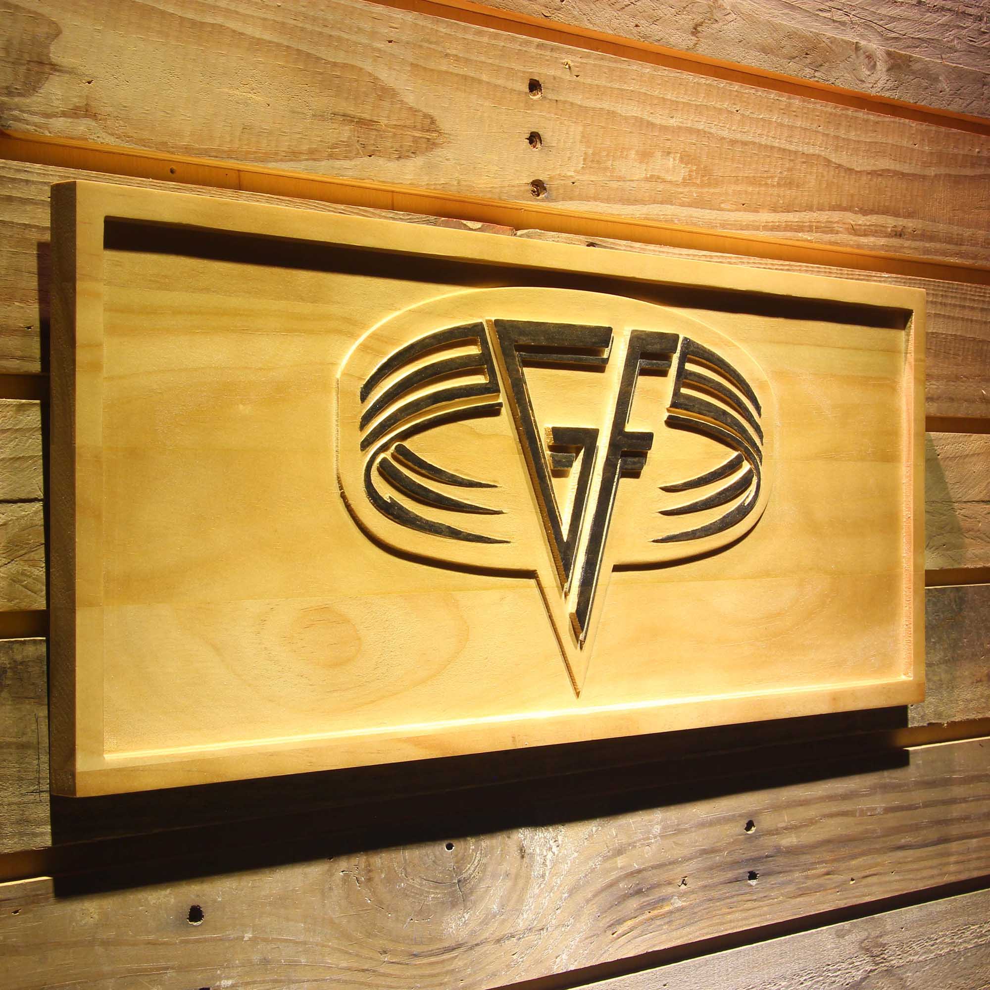 Van Halen 3D Wooden Engrave Sign