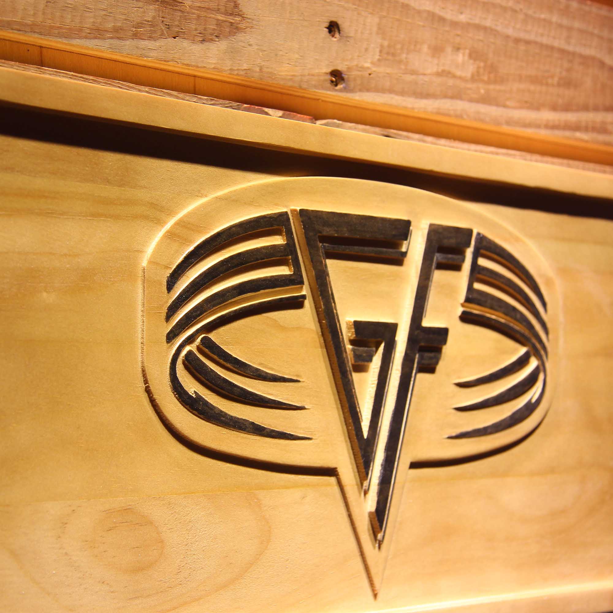 Van Halen 3D Wooden Engrave Sign