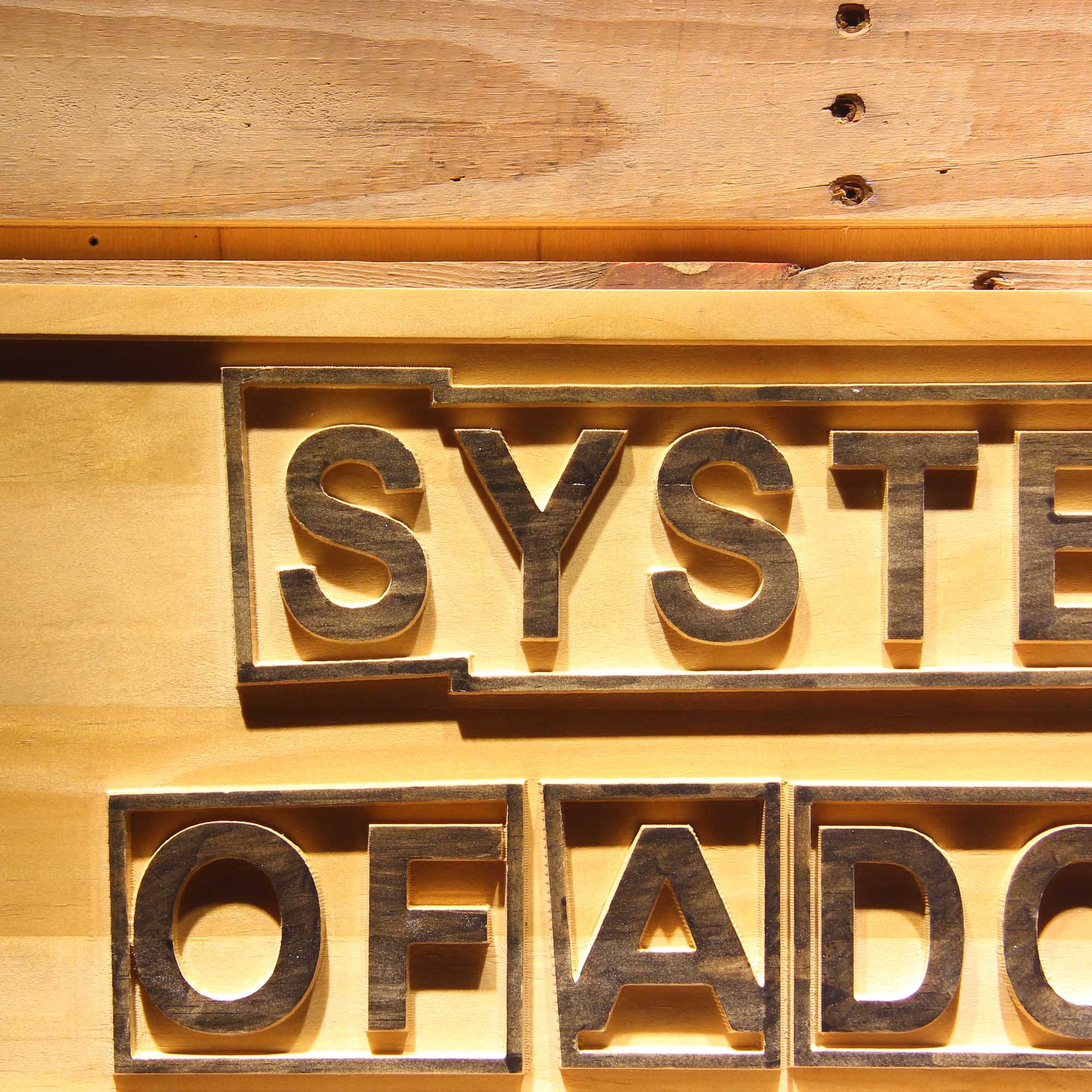 System Of A Down 3D Wooden Engrave Sign