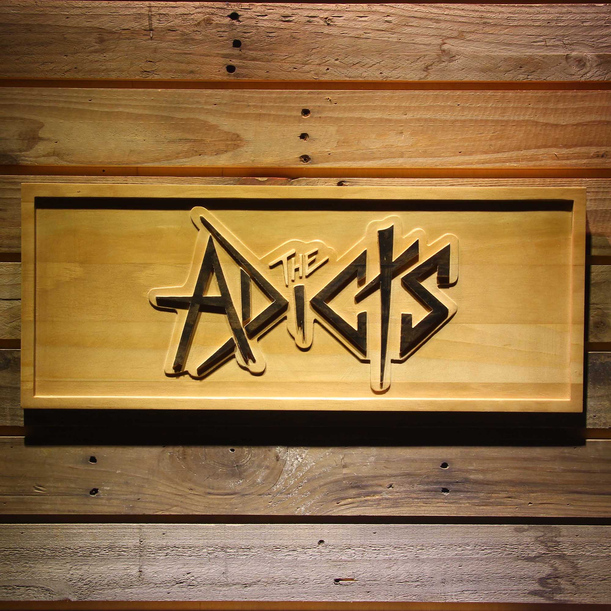 The Adicts British Pubk 3D Wooden Engrave Sign