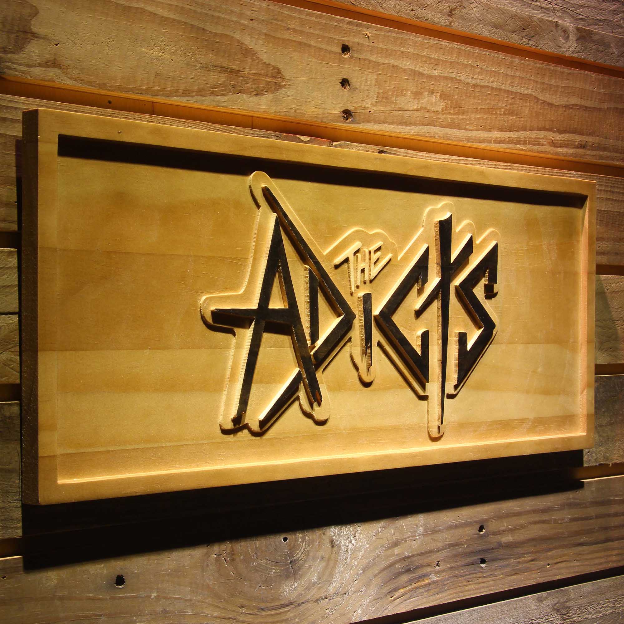 The Adicts British Pubk 3D Wooden Engrave Sign