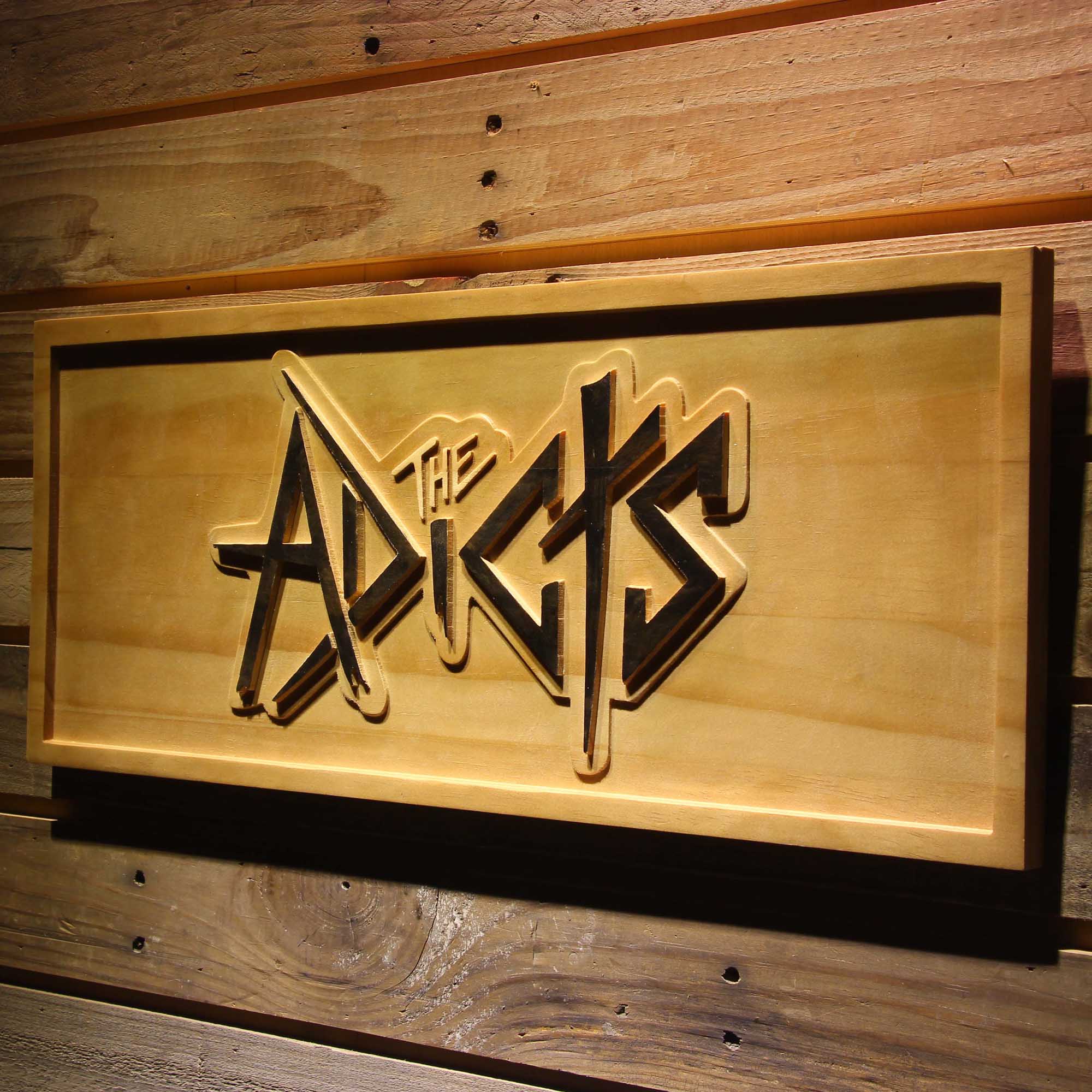 The Adicts British Pubk 3D Wooden Engrave Sign