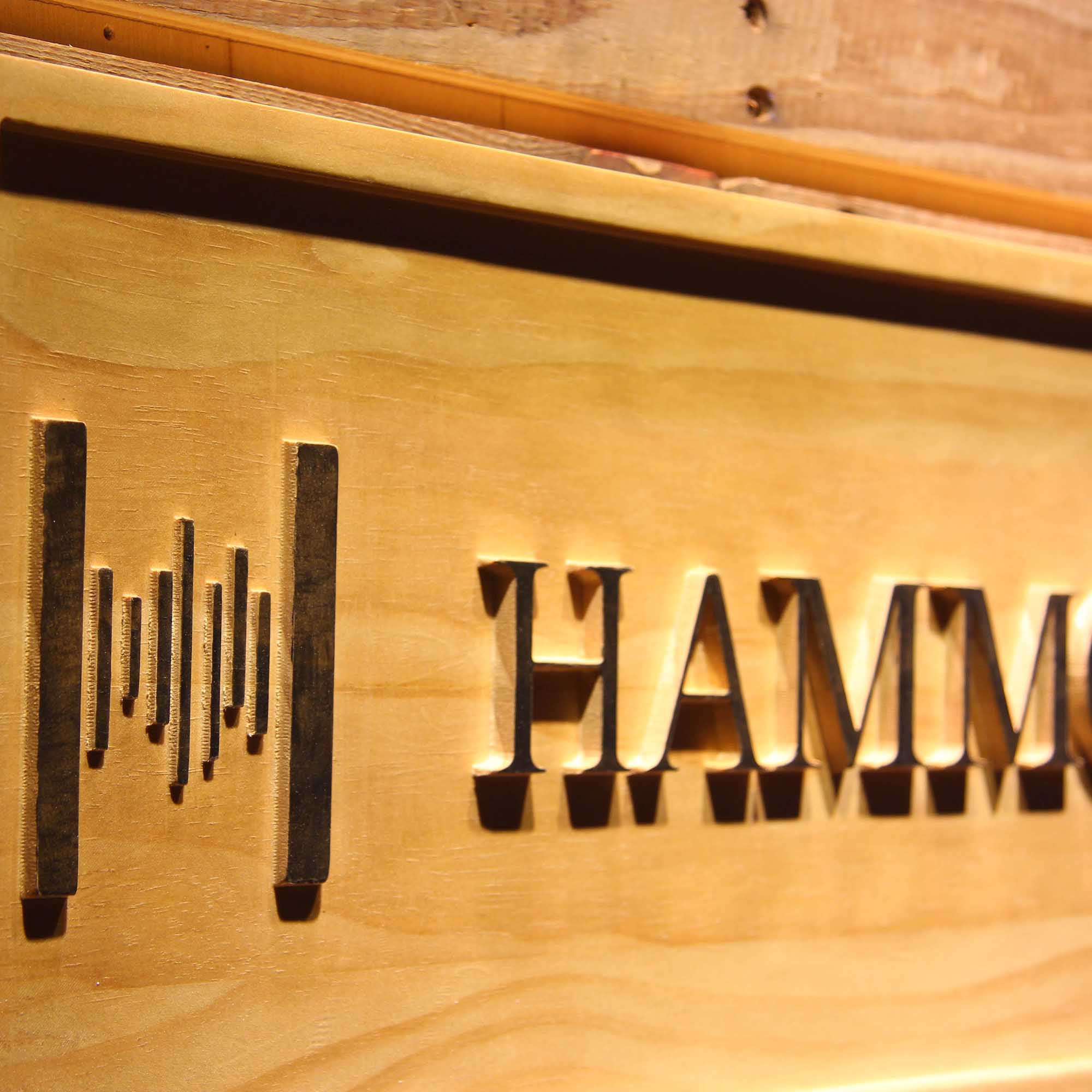 Hammond Organs Keyboards Speaker 3D Wooden Engrave Sign