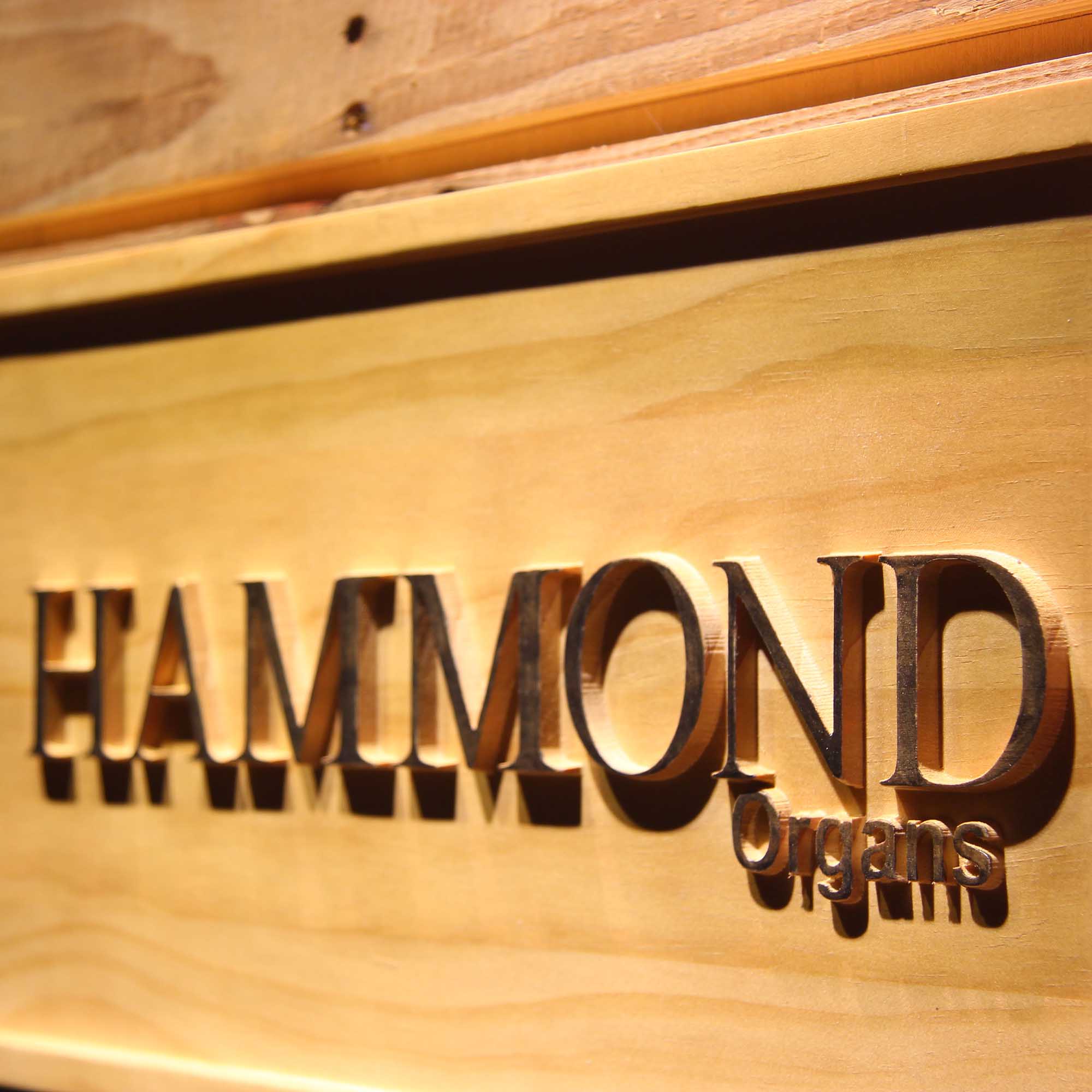 Hammond Organs Keyboards Speaker 3D Wooden Engrave Sign