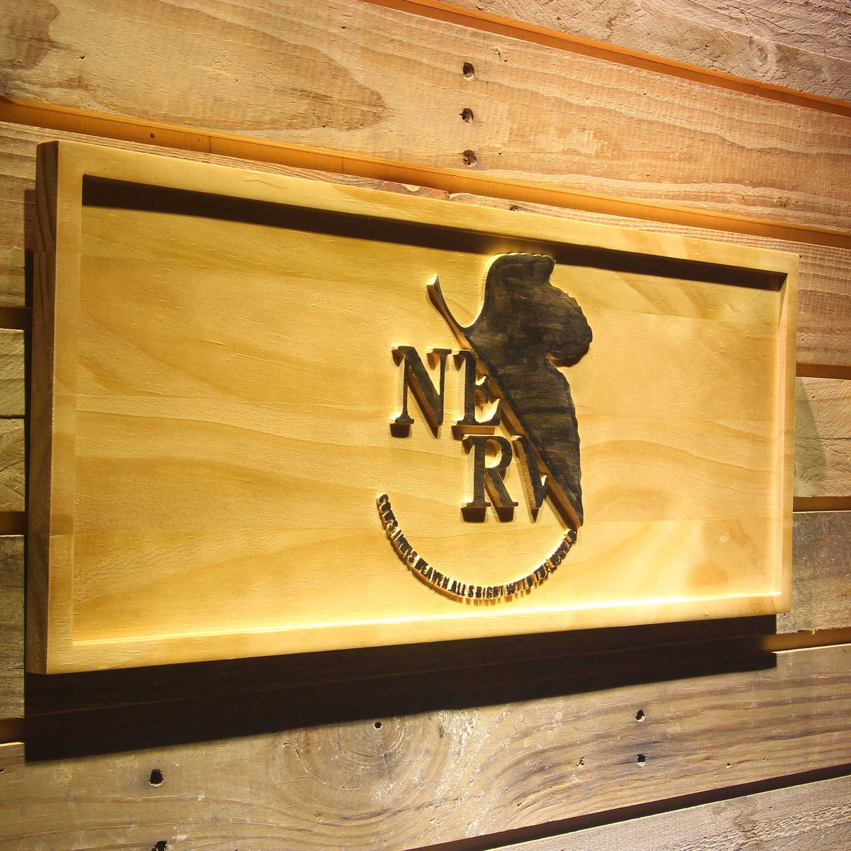 Neon Genesis Evangelion Wooden Sign | LEDLABCAVE
