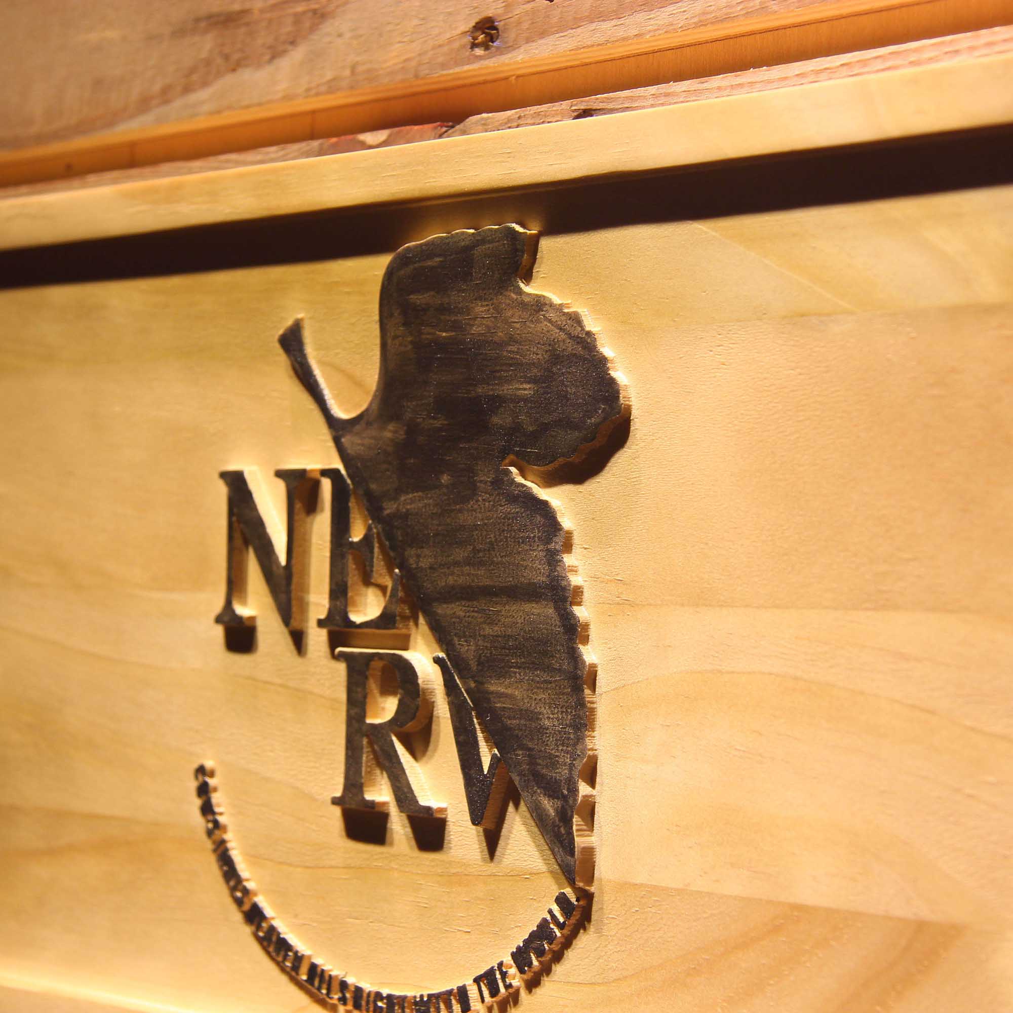 Neon Genesis Evangelion 3D Wooden Engrave Sign