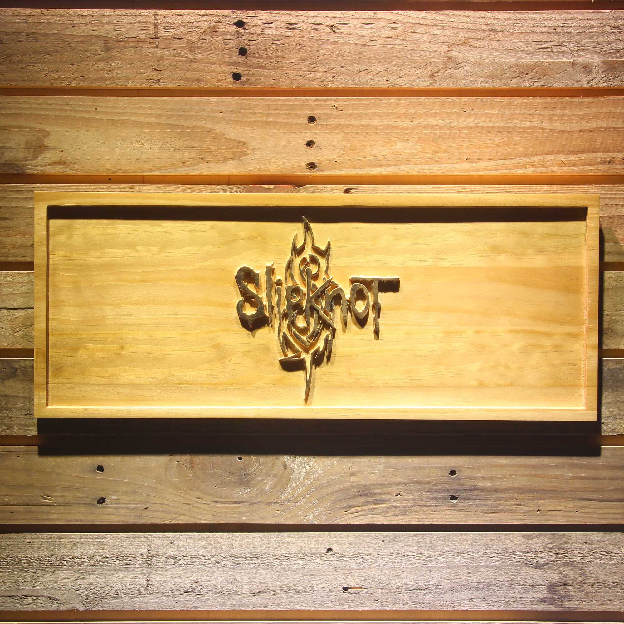 Slipknot Band 3D Wooden Engrave Sign