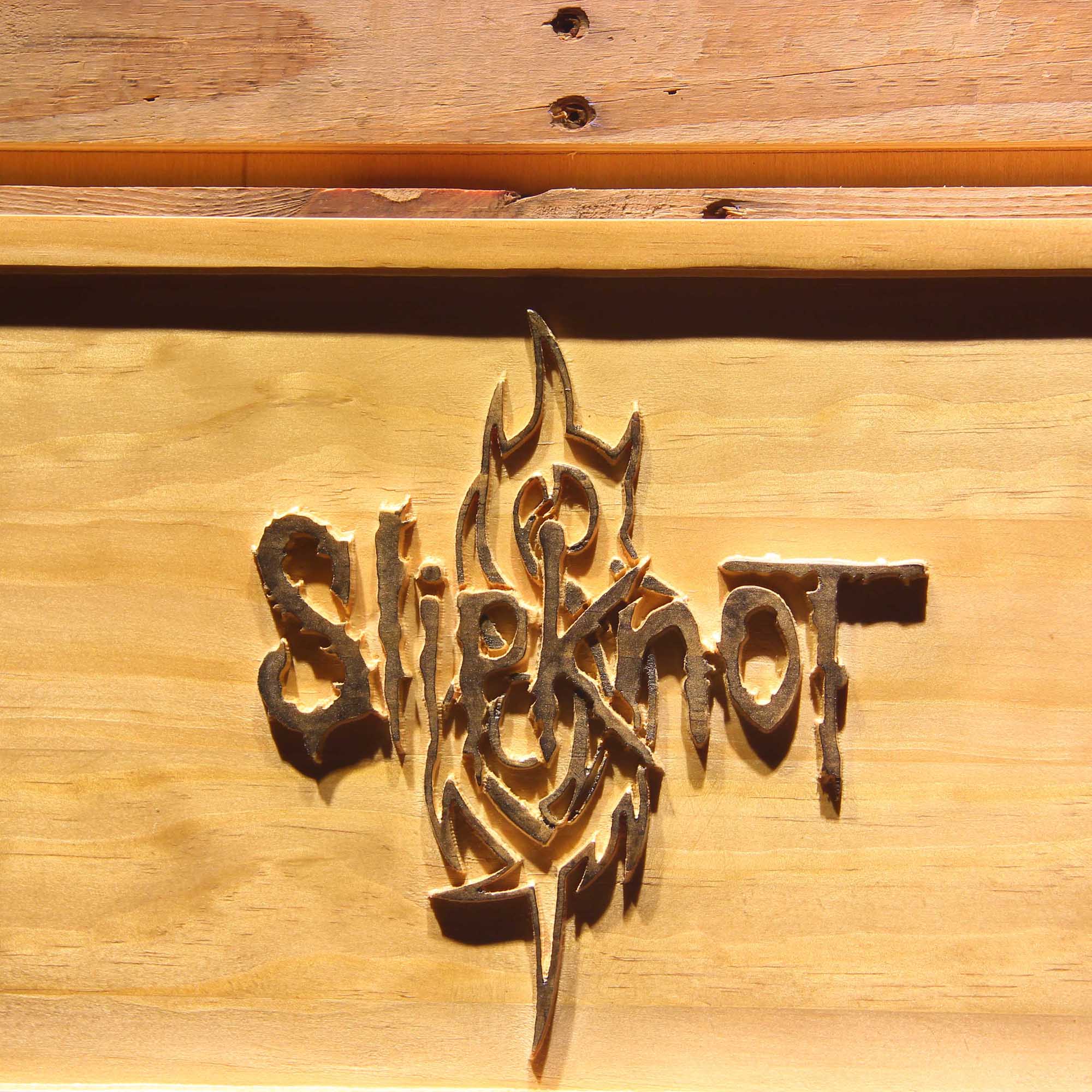 Slipknot Band 3D Wooden Engrave Sign