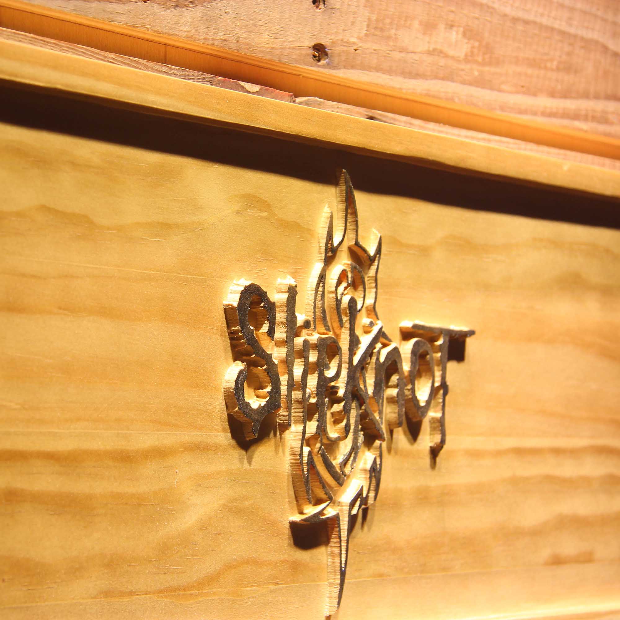 Slipknot Band 3D Wooden Engrave Sign