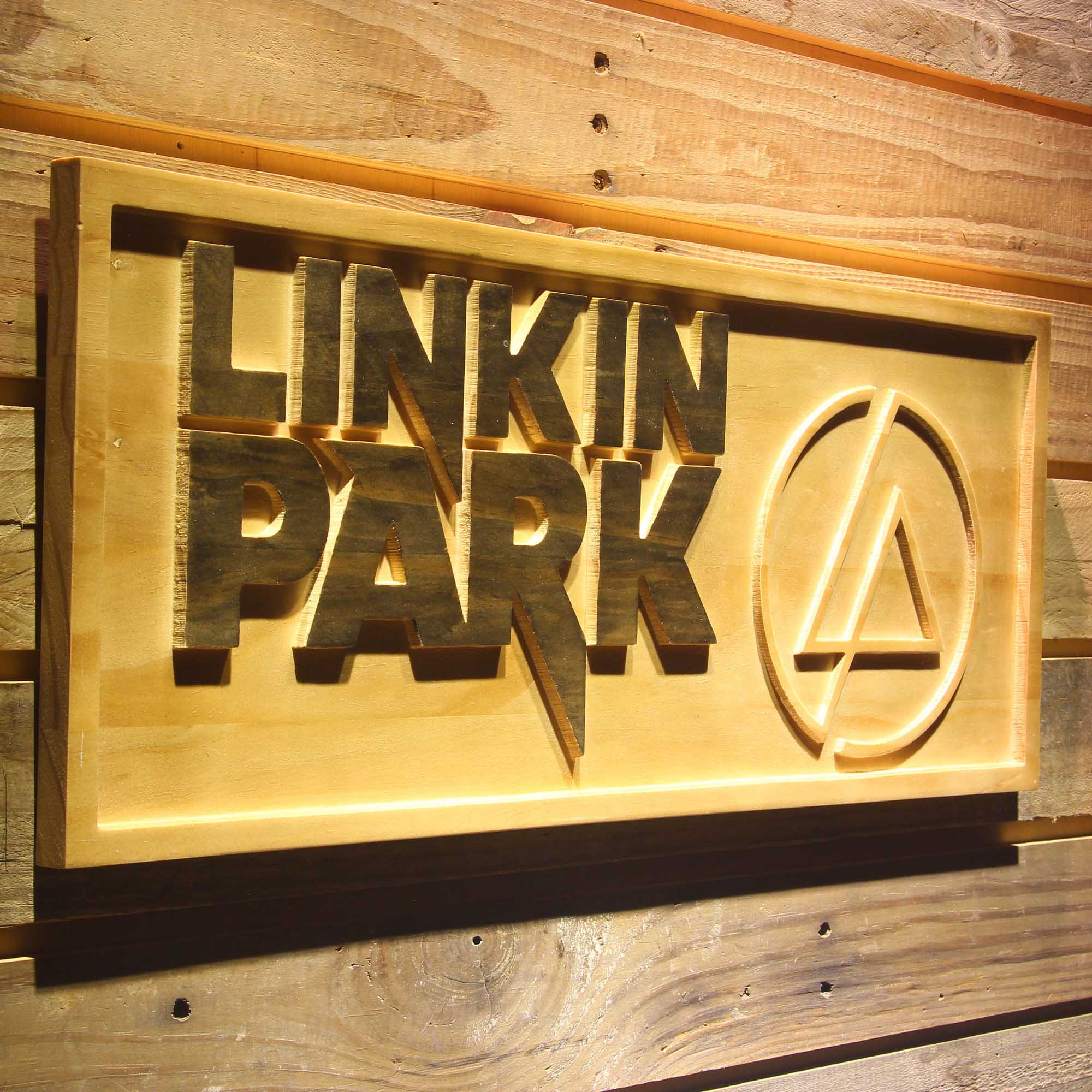 Linkin Park Rock Band Bar Beer 3D Wooden Engrave Sign