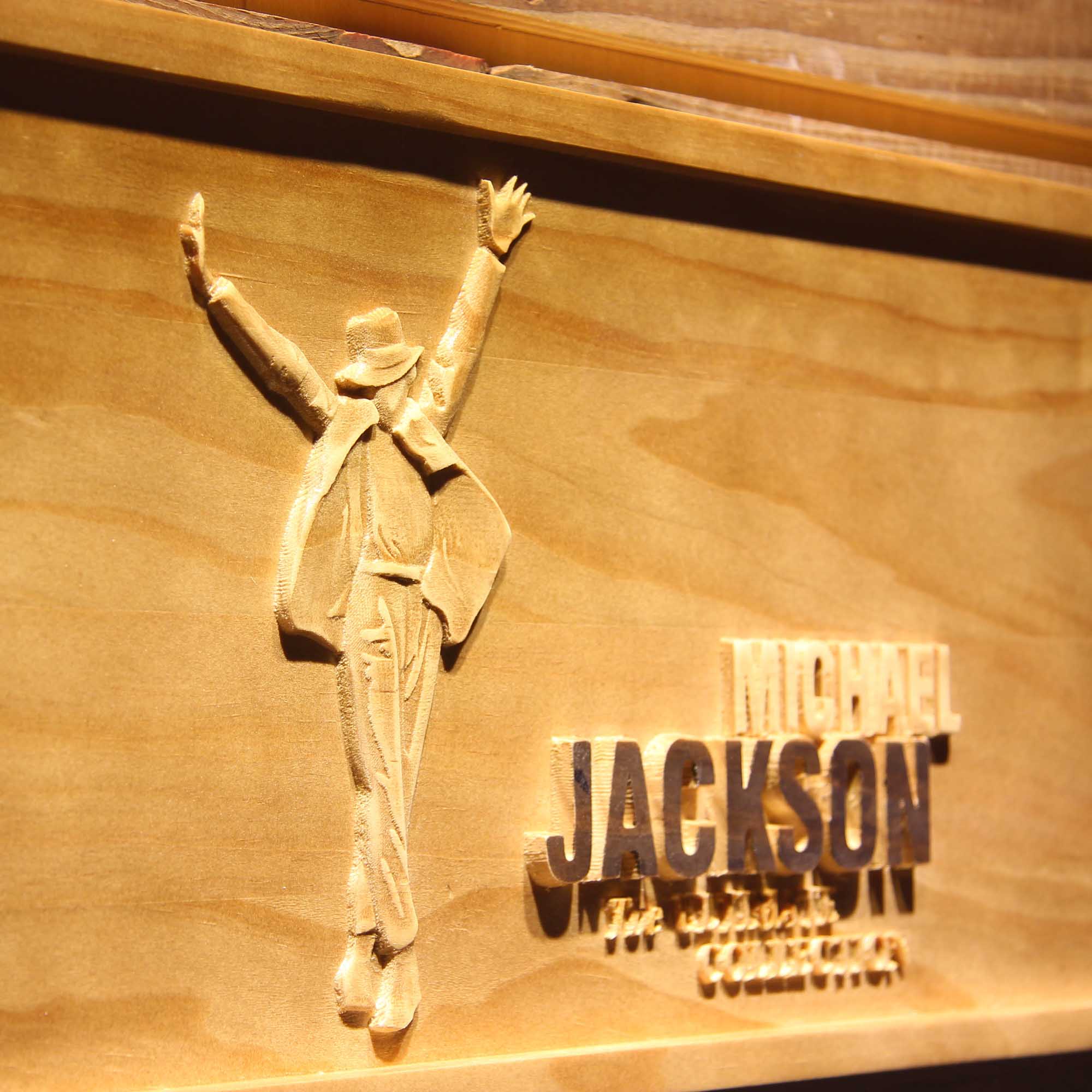 Michael Jackson Ultimate Collection 3D Wooden Engrave Sign